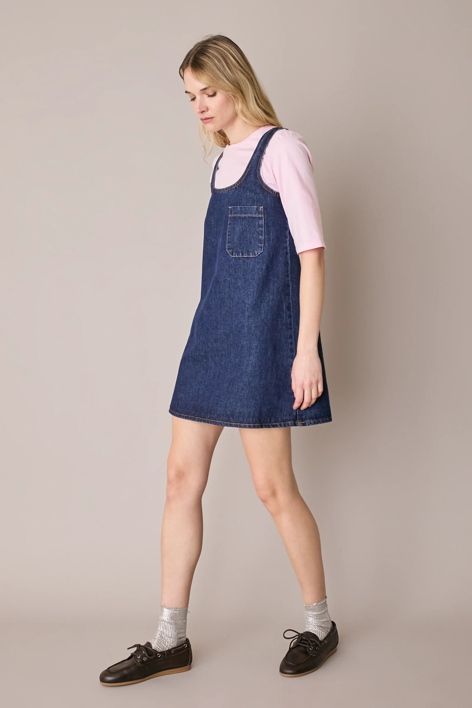 Abito a trapezio in denim - Image 4