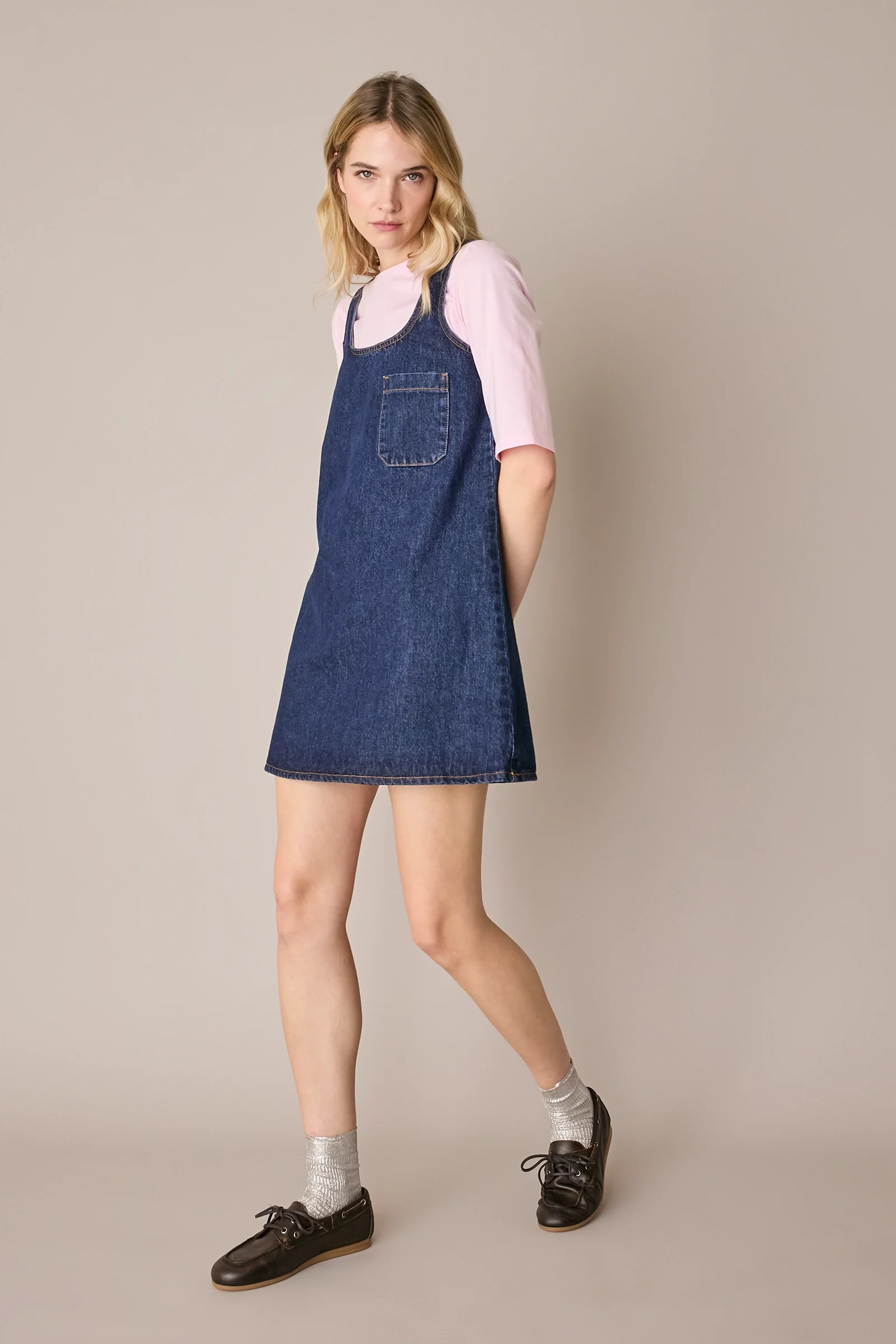 Abito a trapezio in denim - Image 5