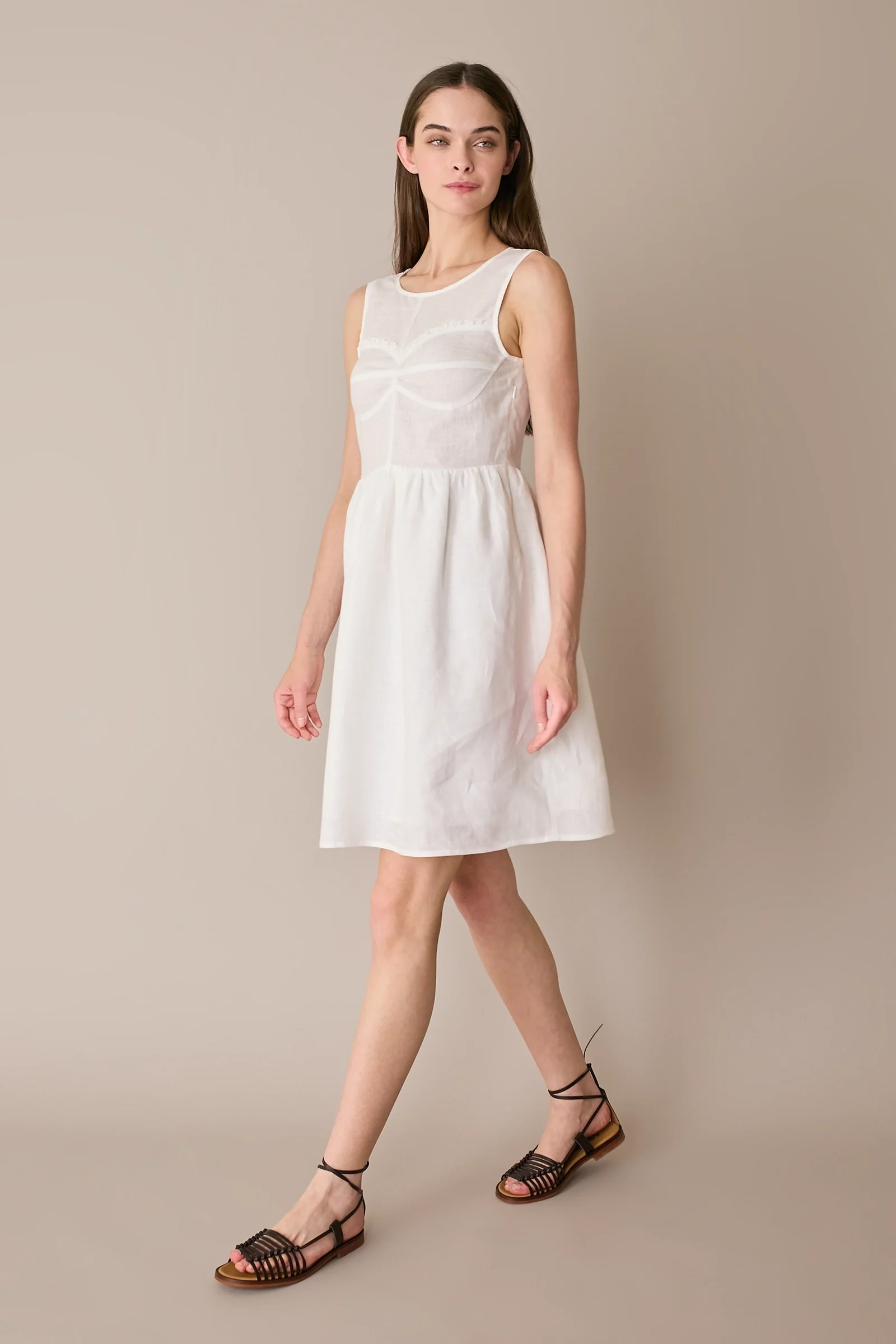 Abito in lino e pizzo Valenciennes - Image 4