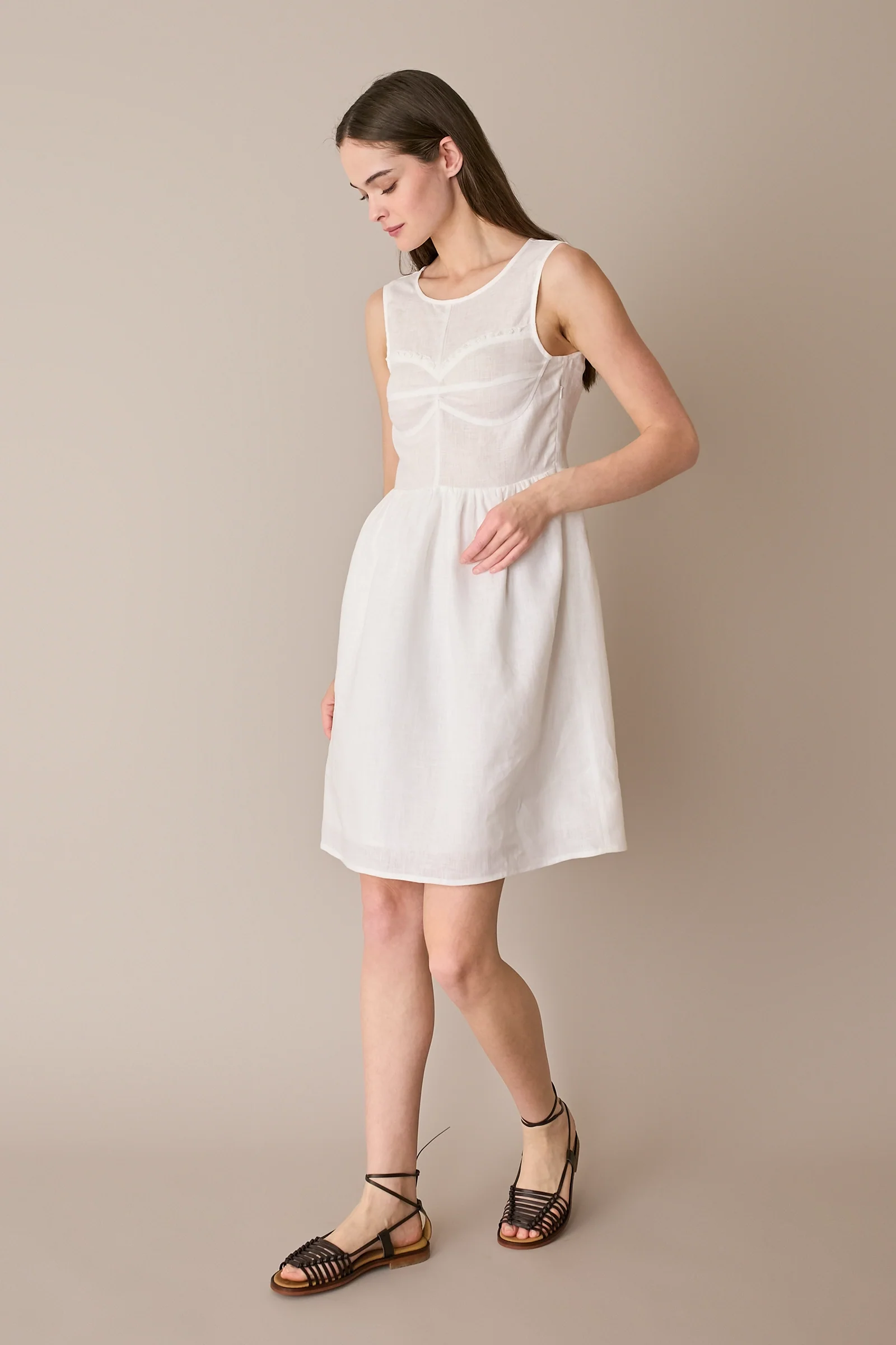 Abito in lino e pizzo Valenciennes - Image 7