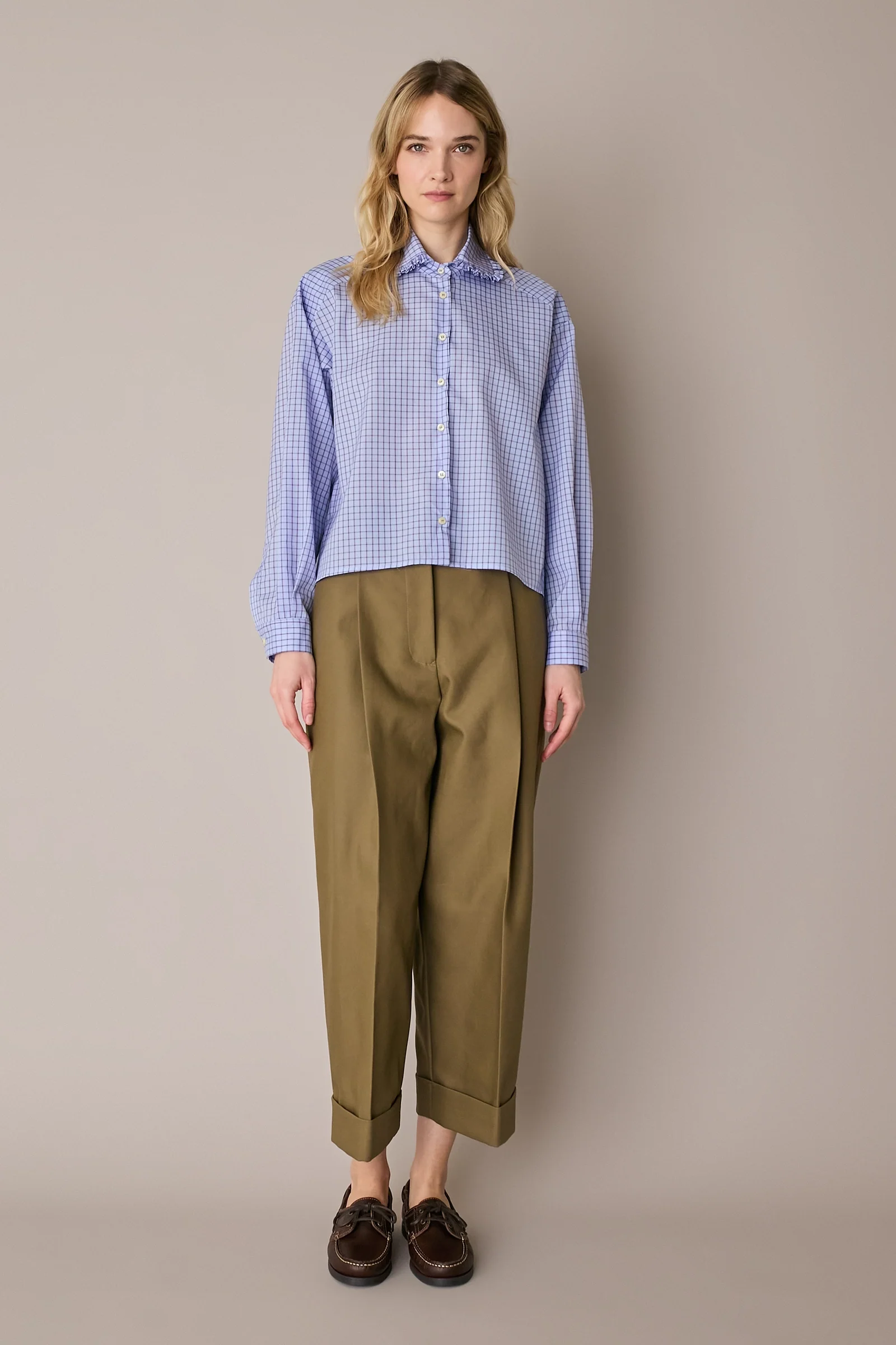 Camicia boxy con colletto volant - Image 5