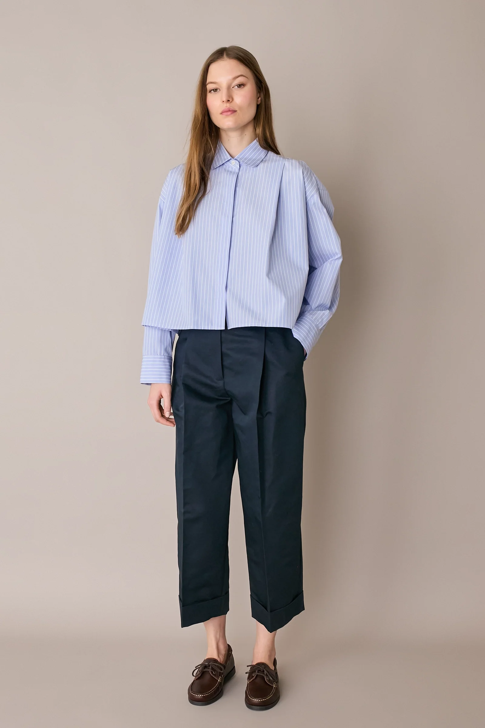 Camicia boxy con pieghe - Image 12