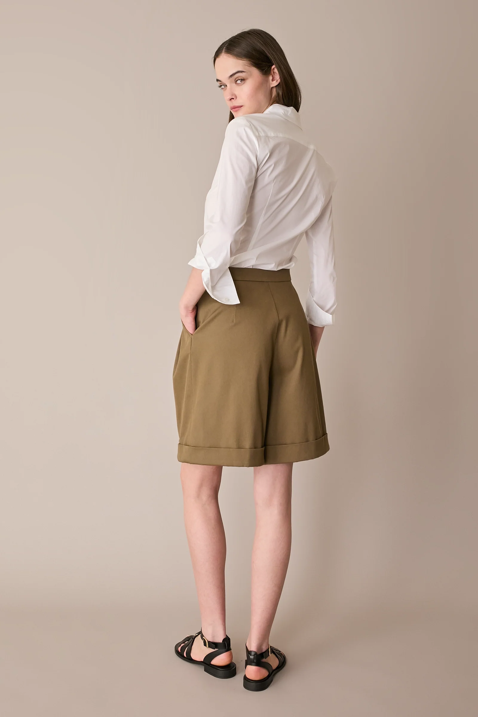 Camicia classica in cotone elasticizzato - Image 3