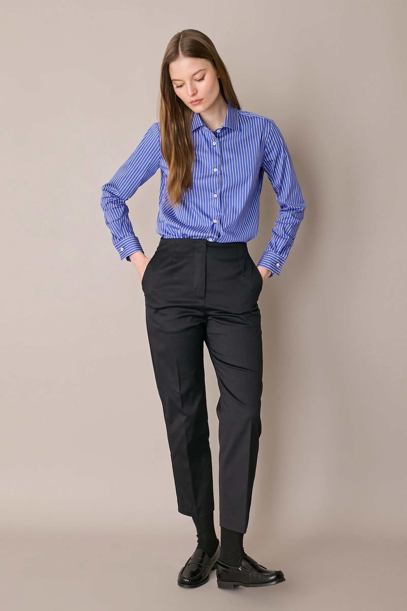 Camicia classica in cotone elasticizzato - Image 8