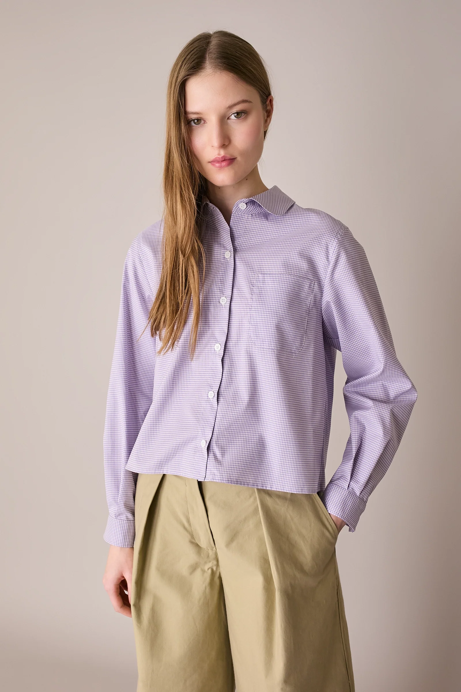 Camicia con colletto stondato - Image 6