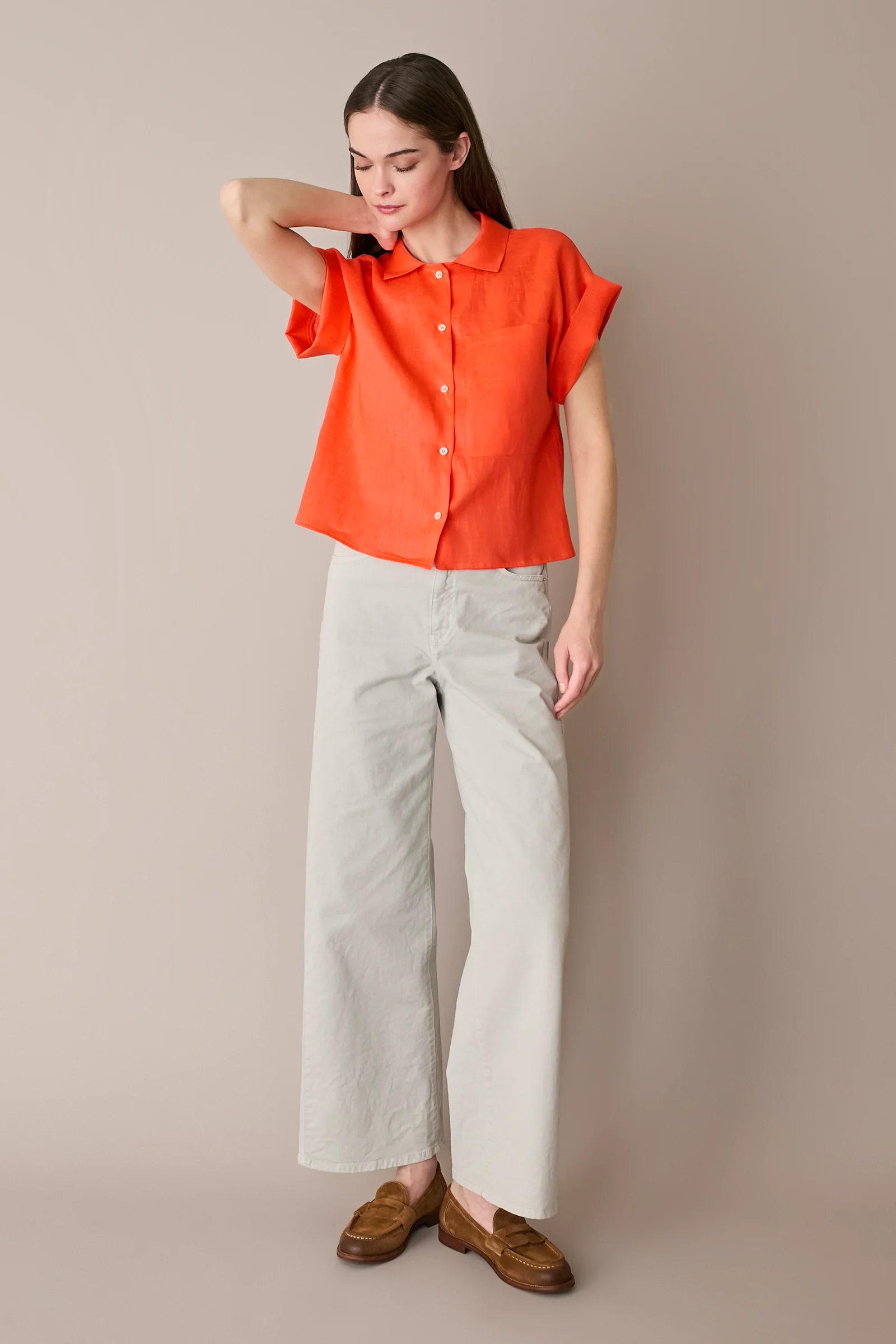 Camicia in lino con taschino - Image 15