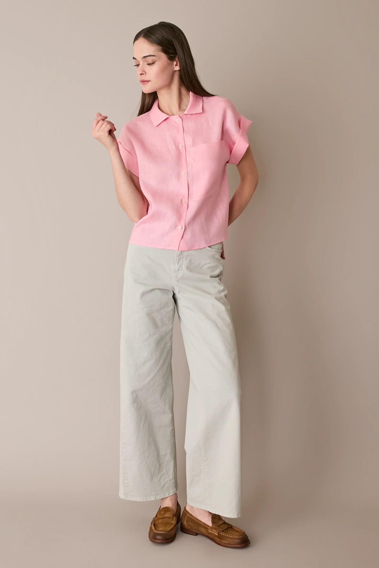 Camicia in lino con taschino - Image 21