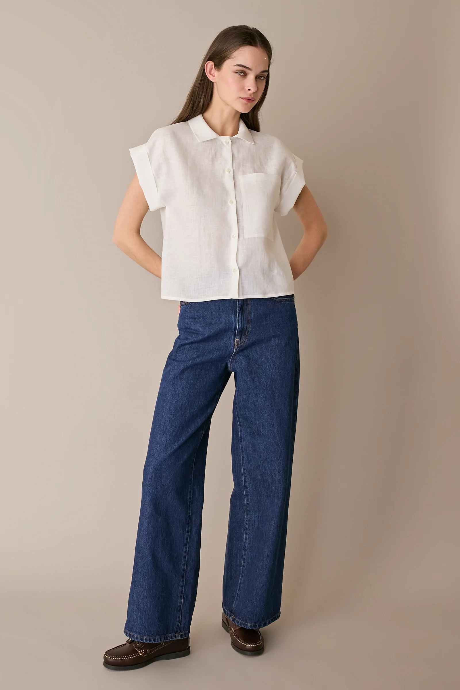 Camicia in lino con taschino - Image 8