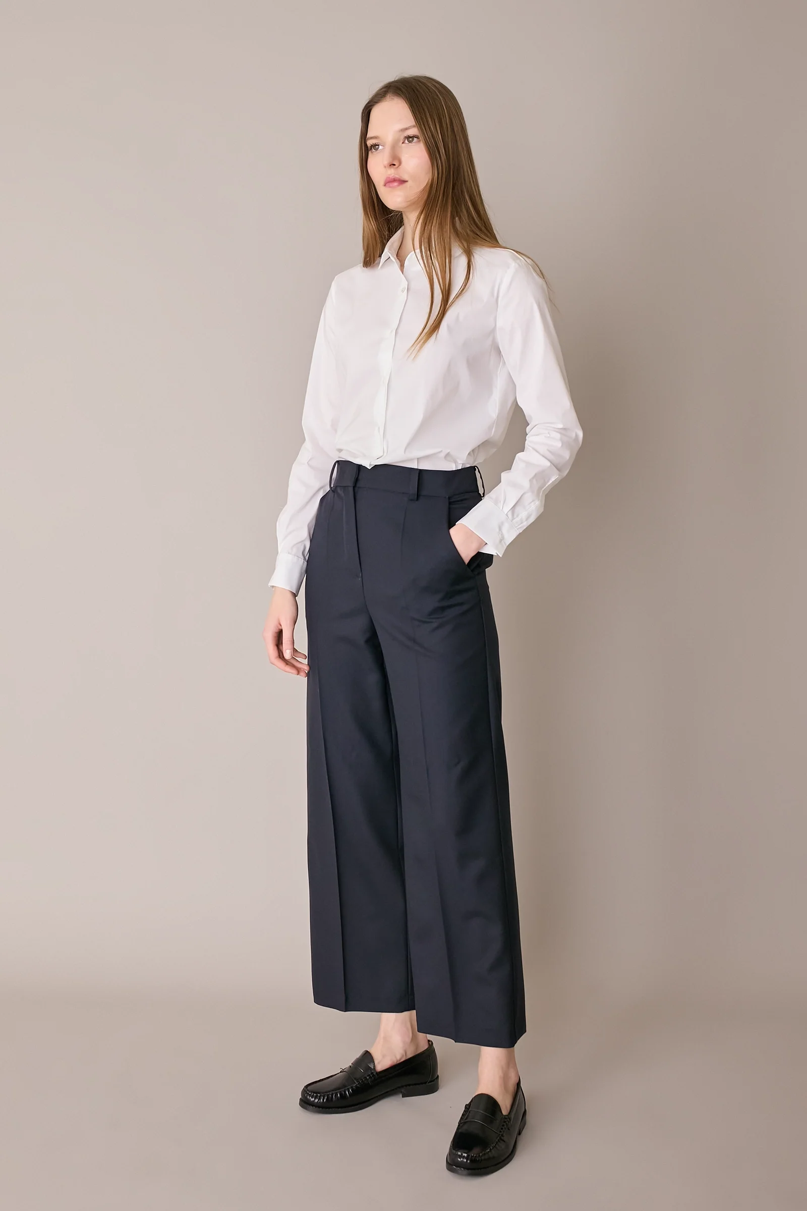 Camicia con colletto stondato - Image 3