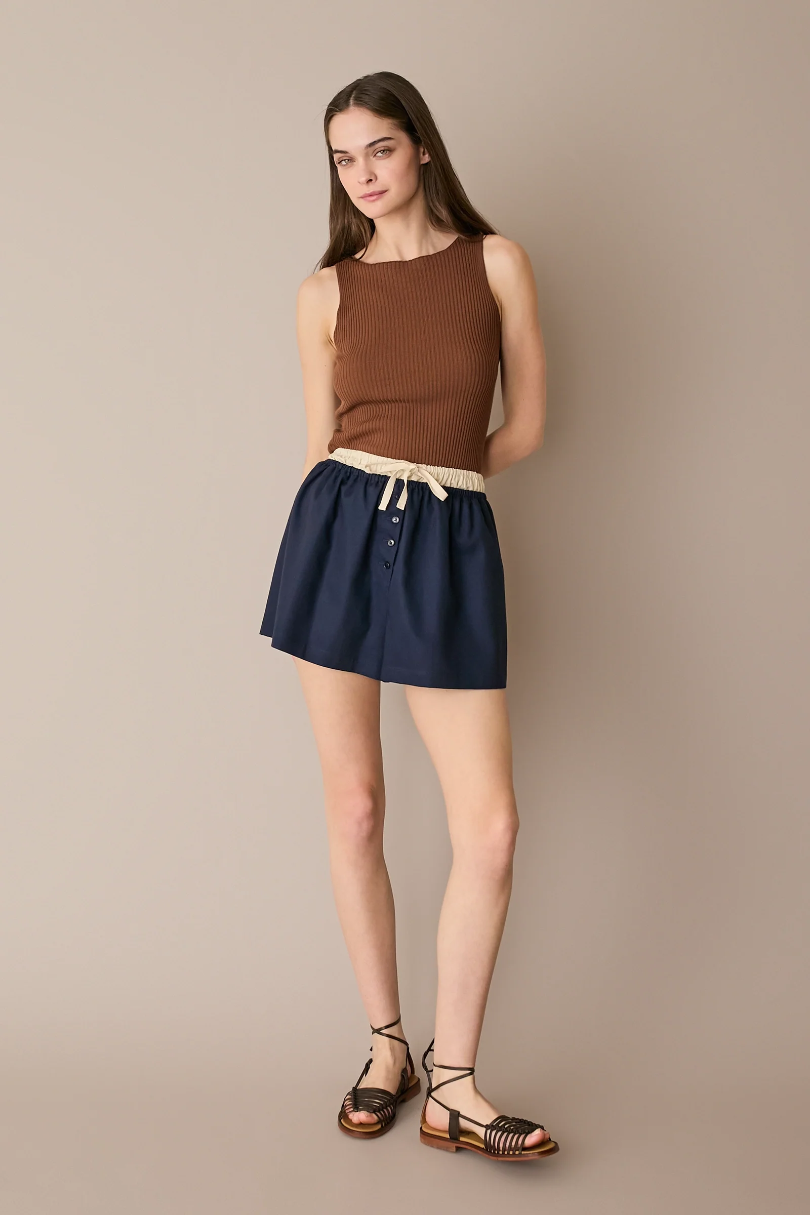 Top a costine con scollo a barchetta - Image 14