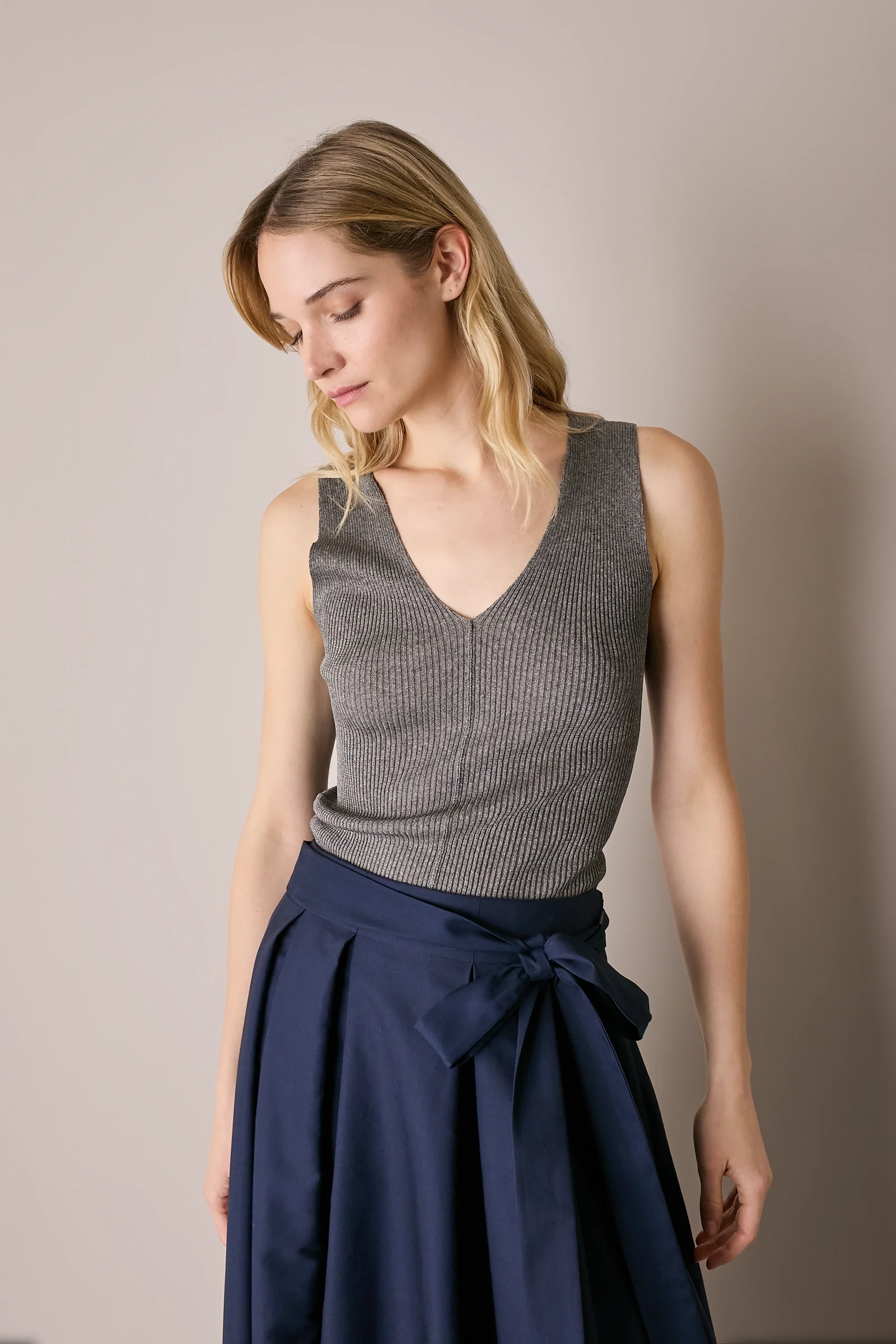 Canottiera in maglia di cotone - Image 8
