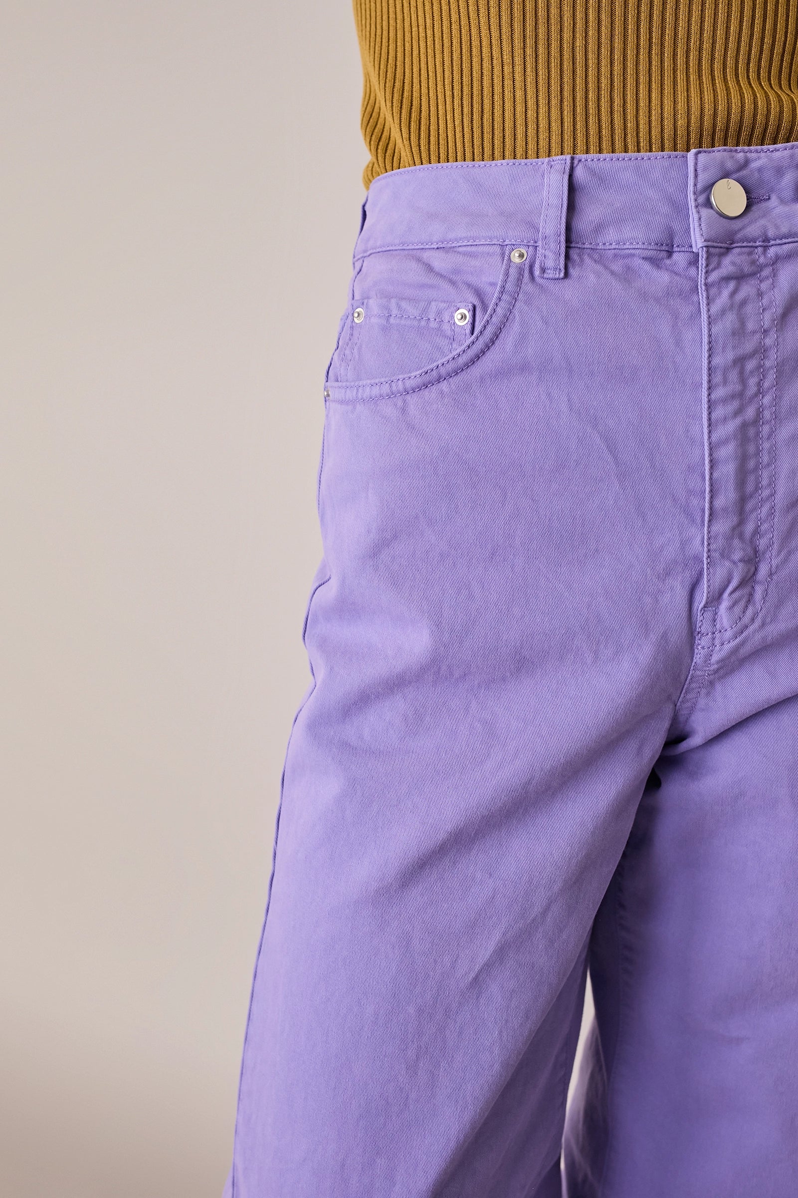 Pantaloni cinque tasche in drill di cotone - Image 3