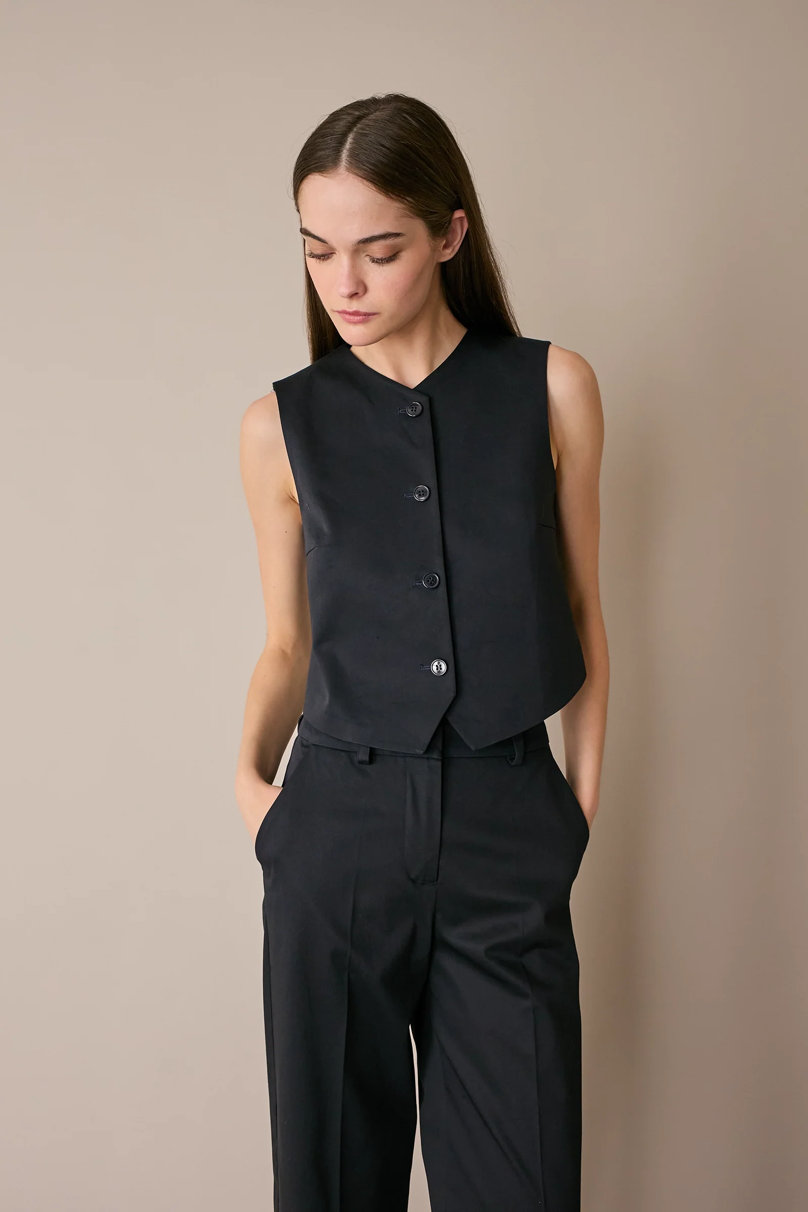 Gilet in cotone stretch - Image 3