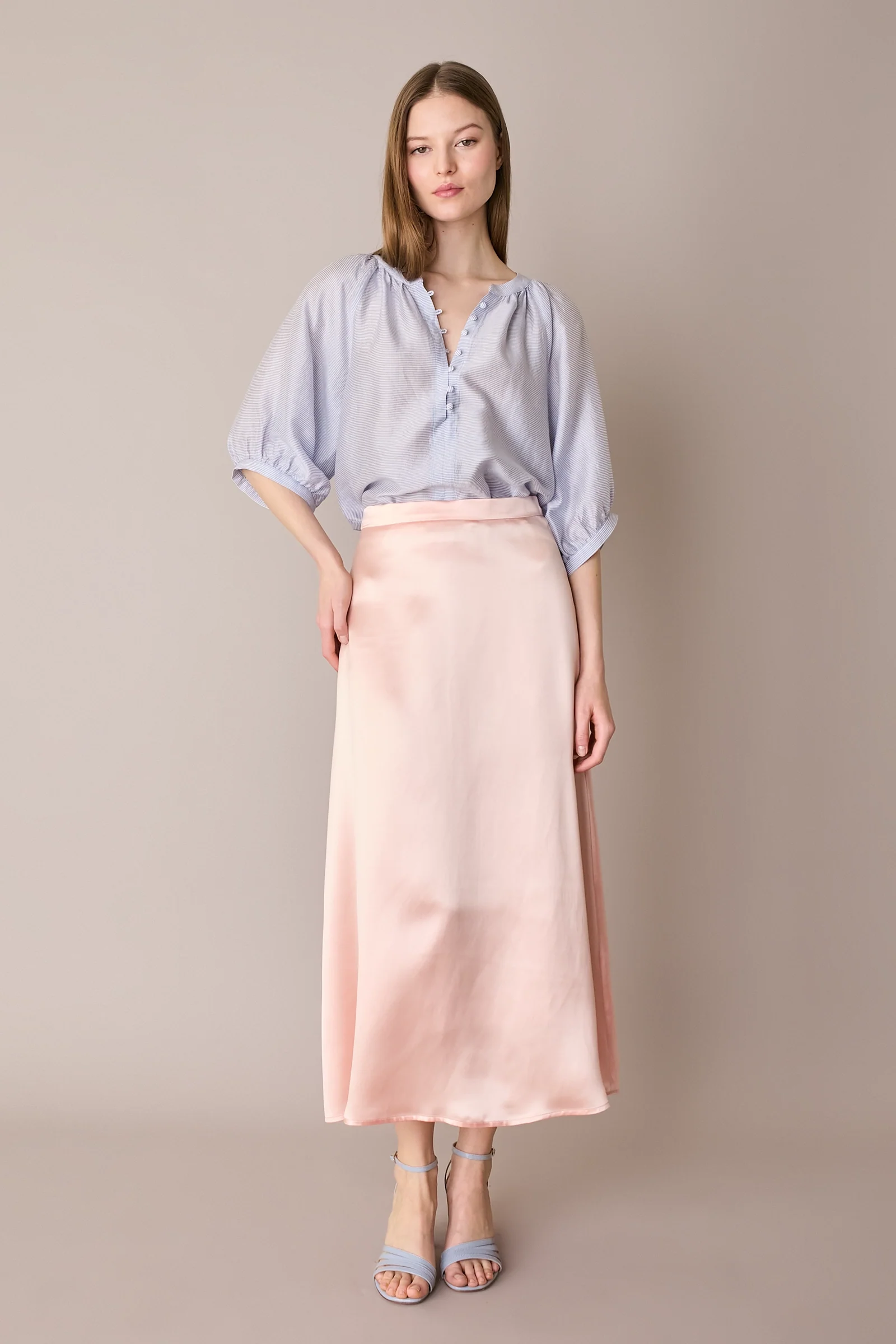 Gonna lunga in blend di seta - Image 4