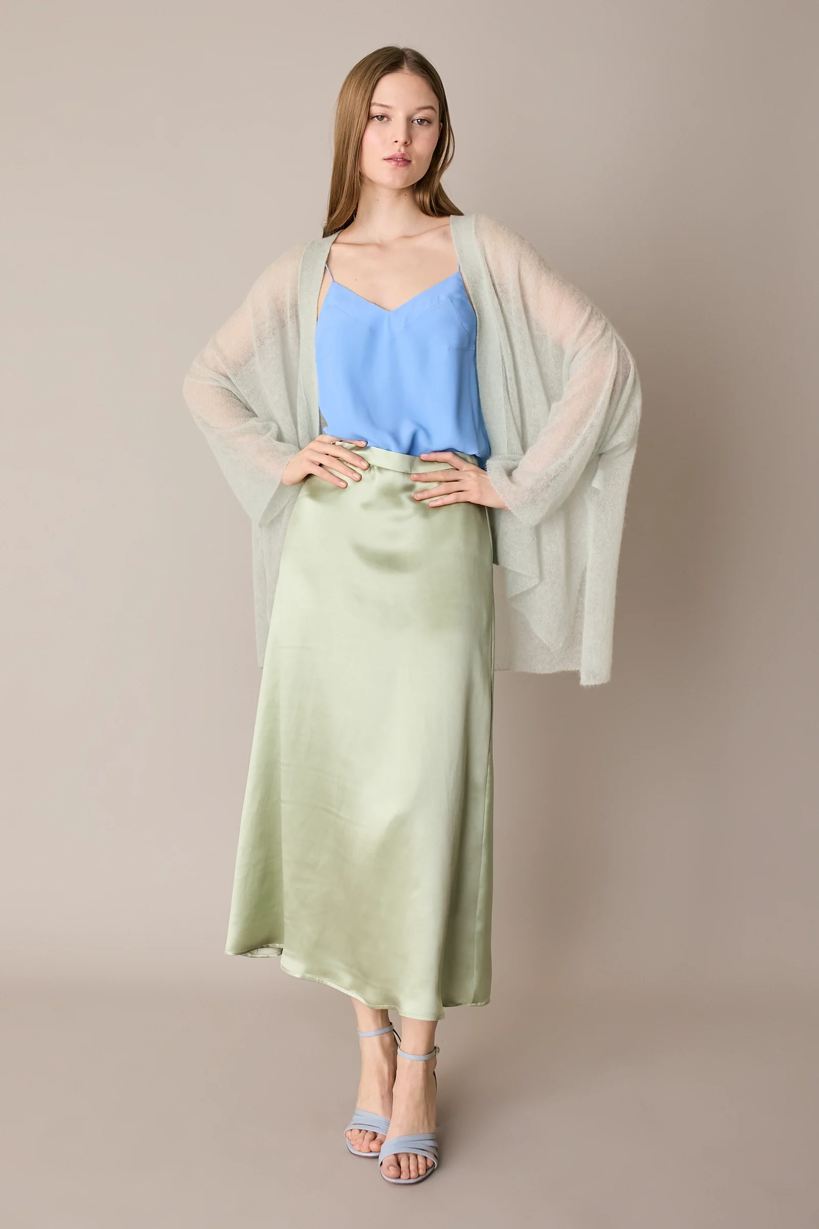 Gonna lunga in blend di seta - Image 7