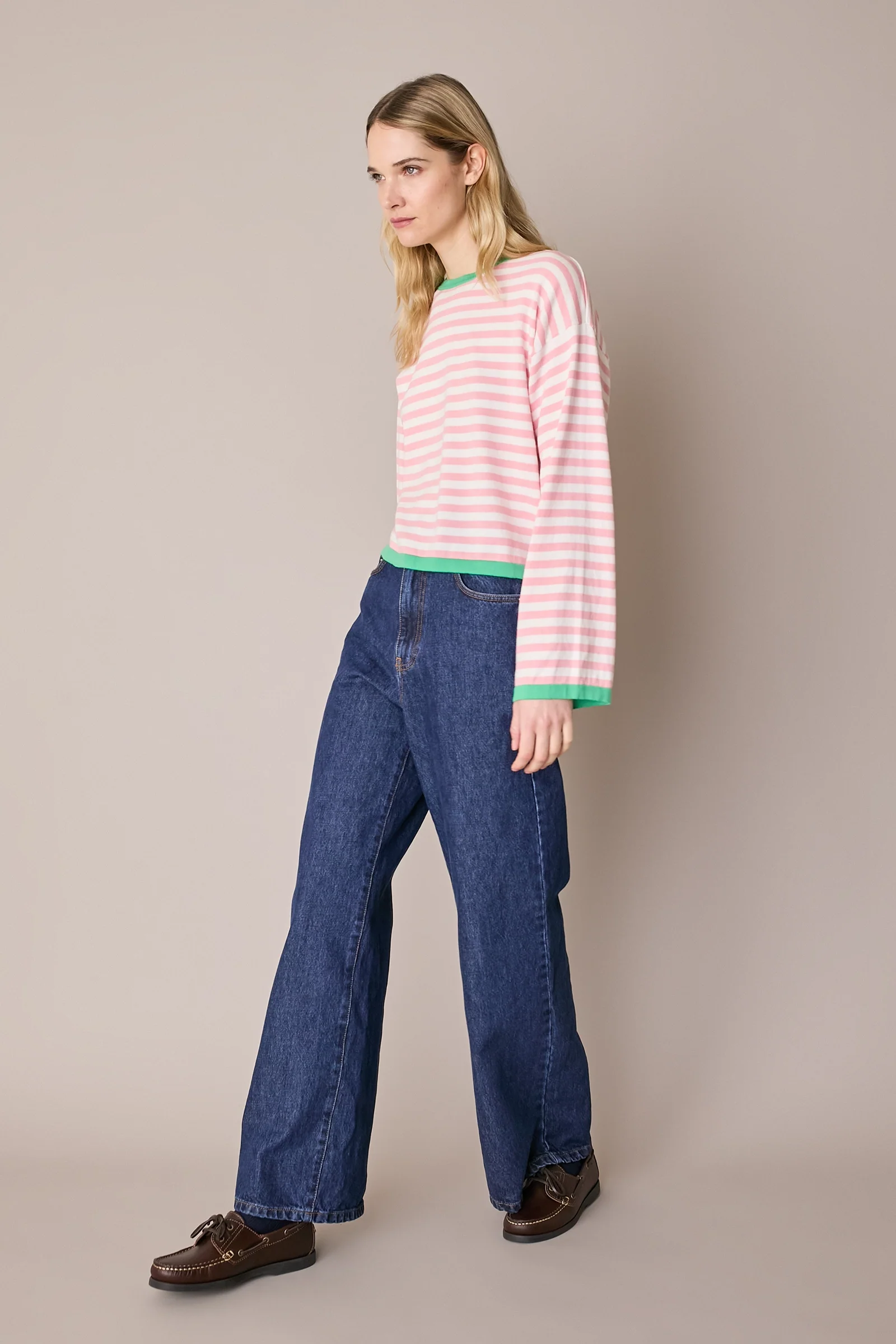Maglia girocollo boxy a righe - Image 14