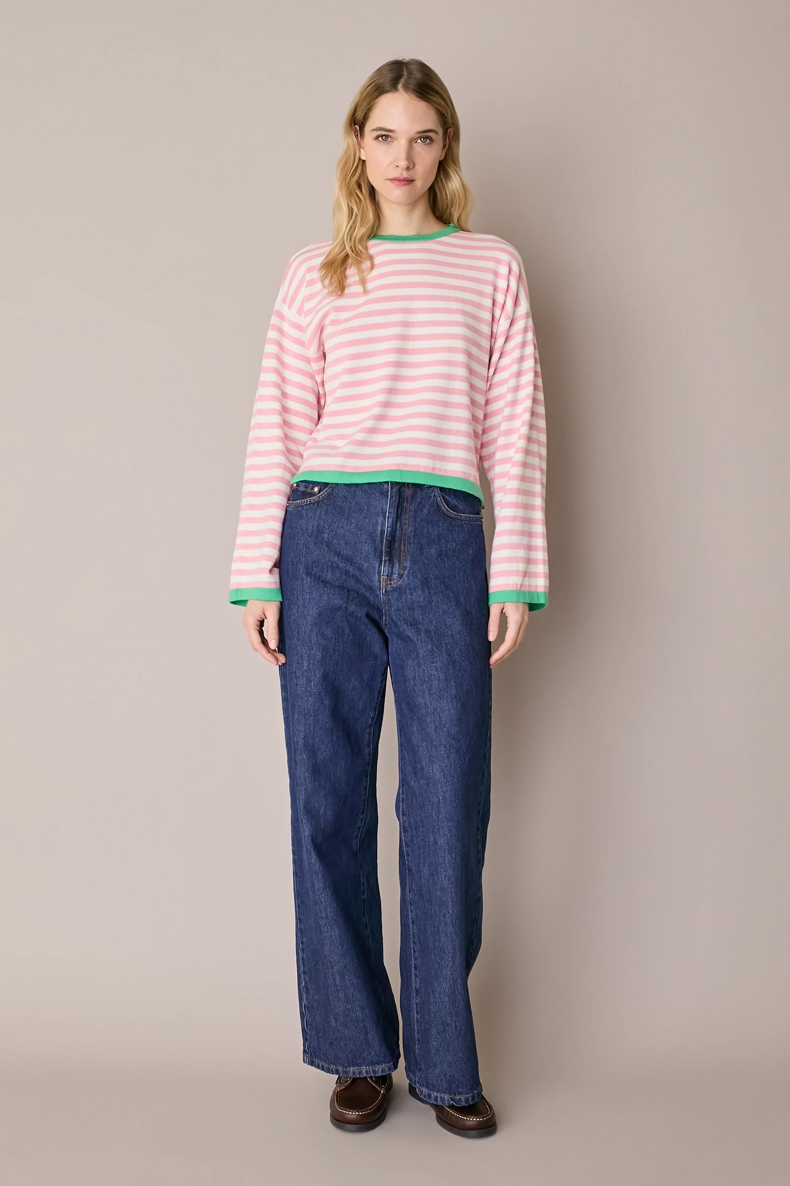 Maglia girocollo boxy a righe - Image 15