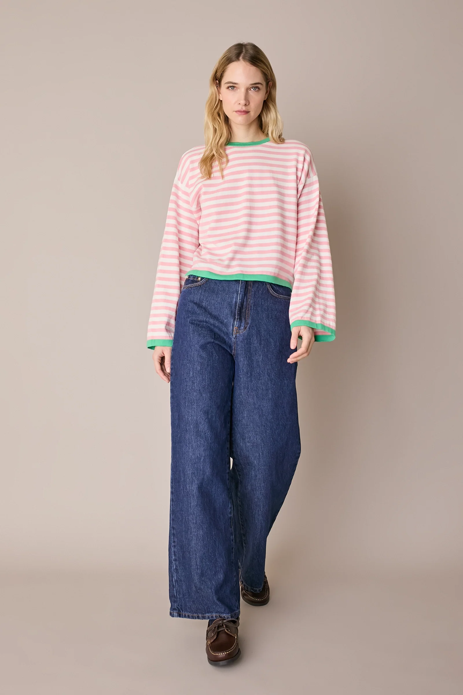 Maglia girocollo boxy a righe - Image 16