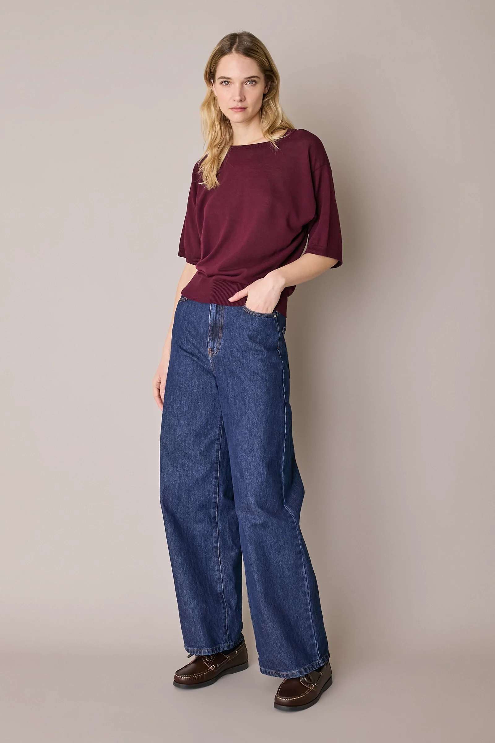 Maglia girocollo in cotone a mezze maniche - Image 13