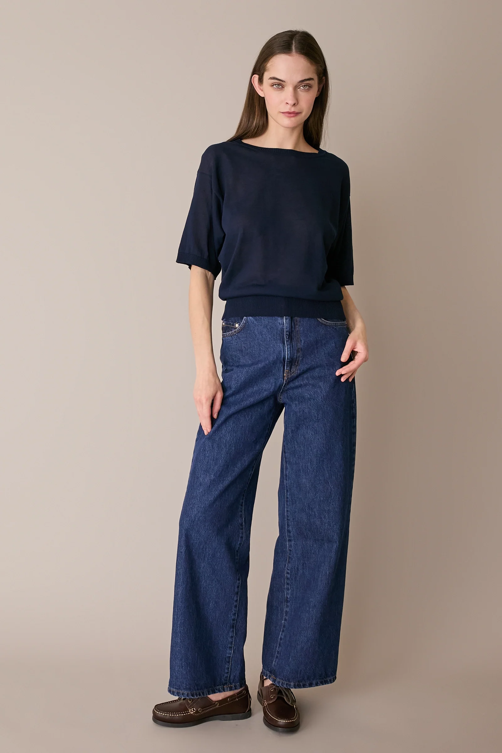 Maglia girocollo in cotone a mezze maniche - Image 17