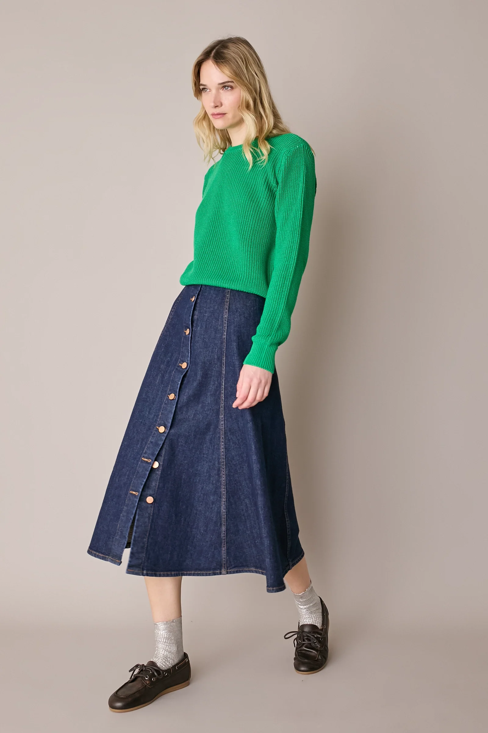 Maglia girocollo punto pannocchia - Image 17