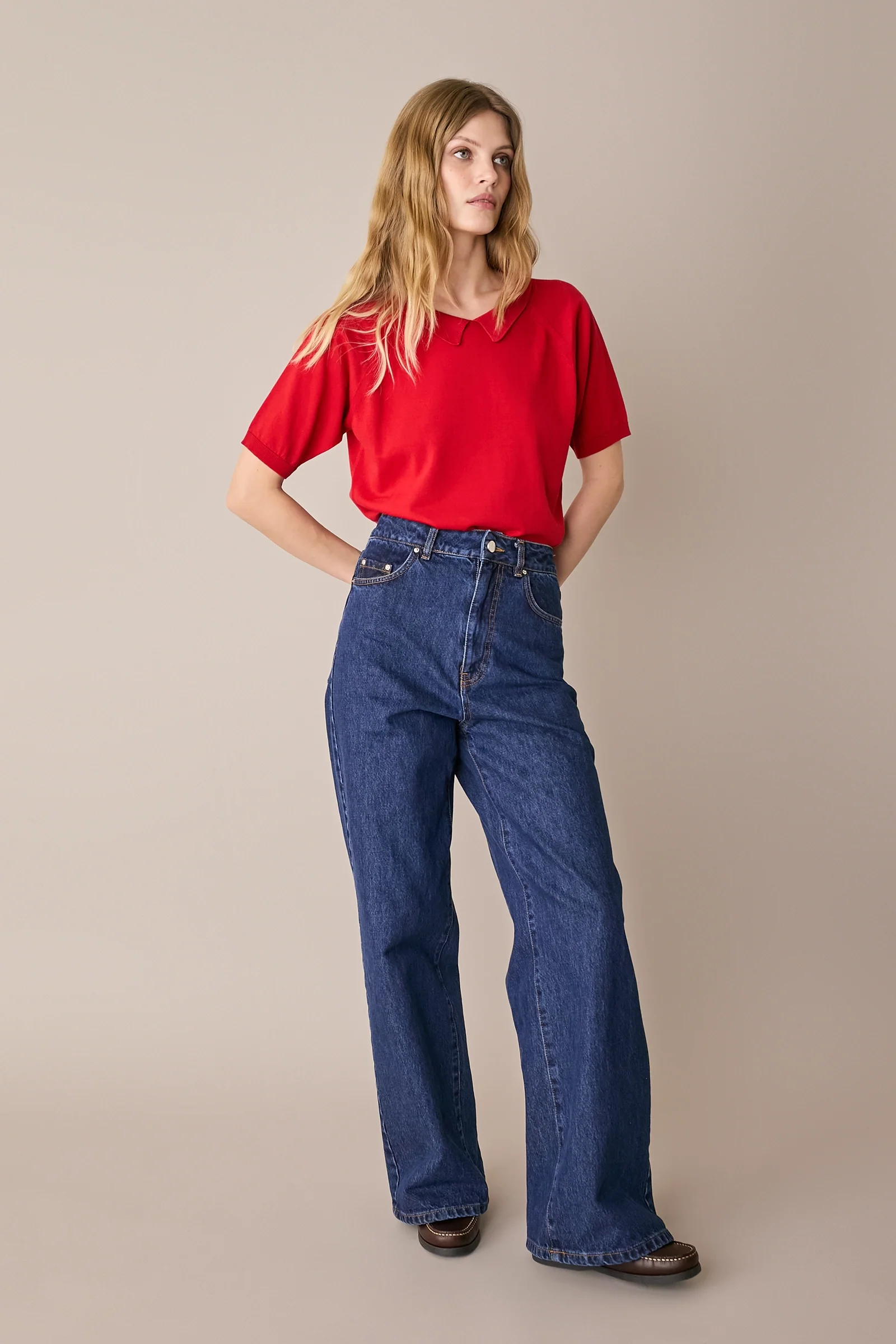 Maglia in cotone con colletto - Image 11