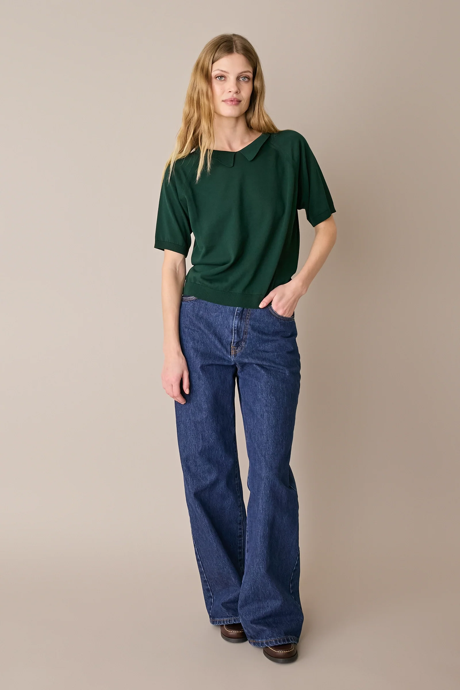 Maglia in cotone con colletto - Image 14
