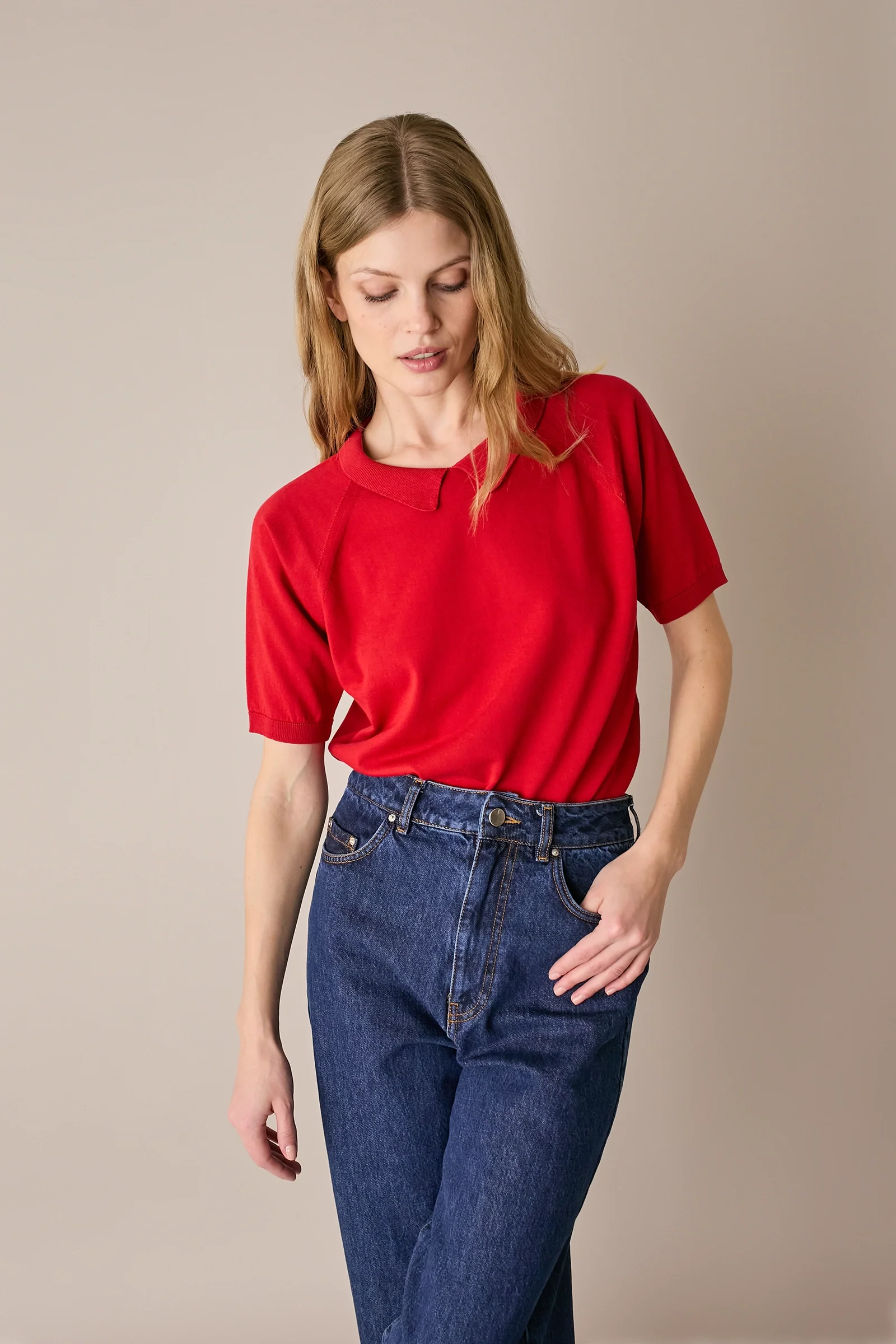 Maglia in cotone con colletto - Image 7