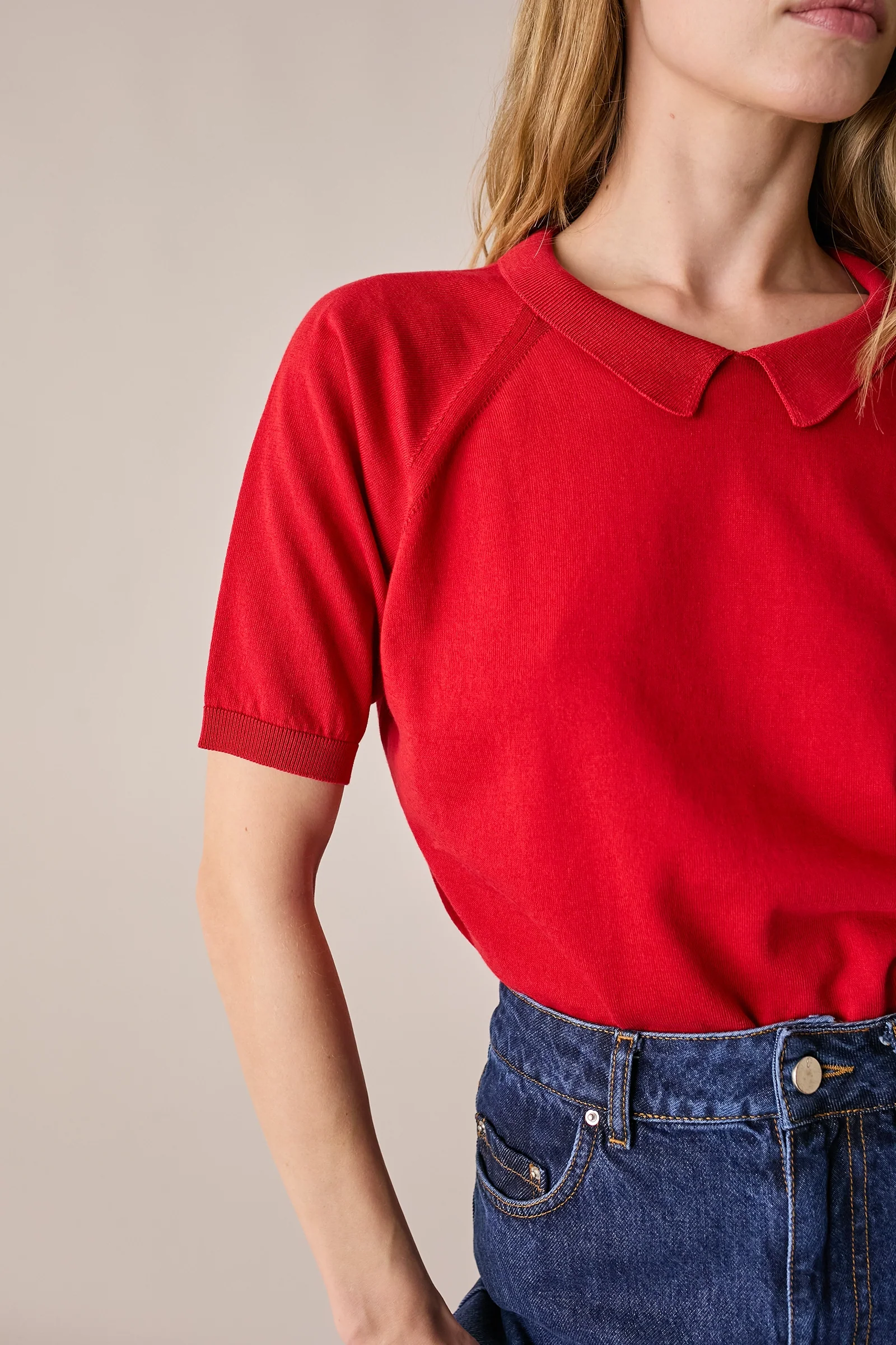 Maglia in cotone con colletto - Image 8