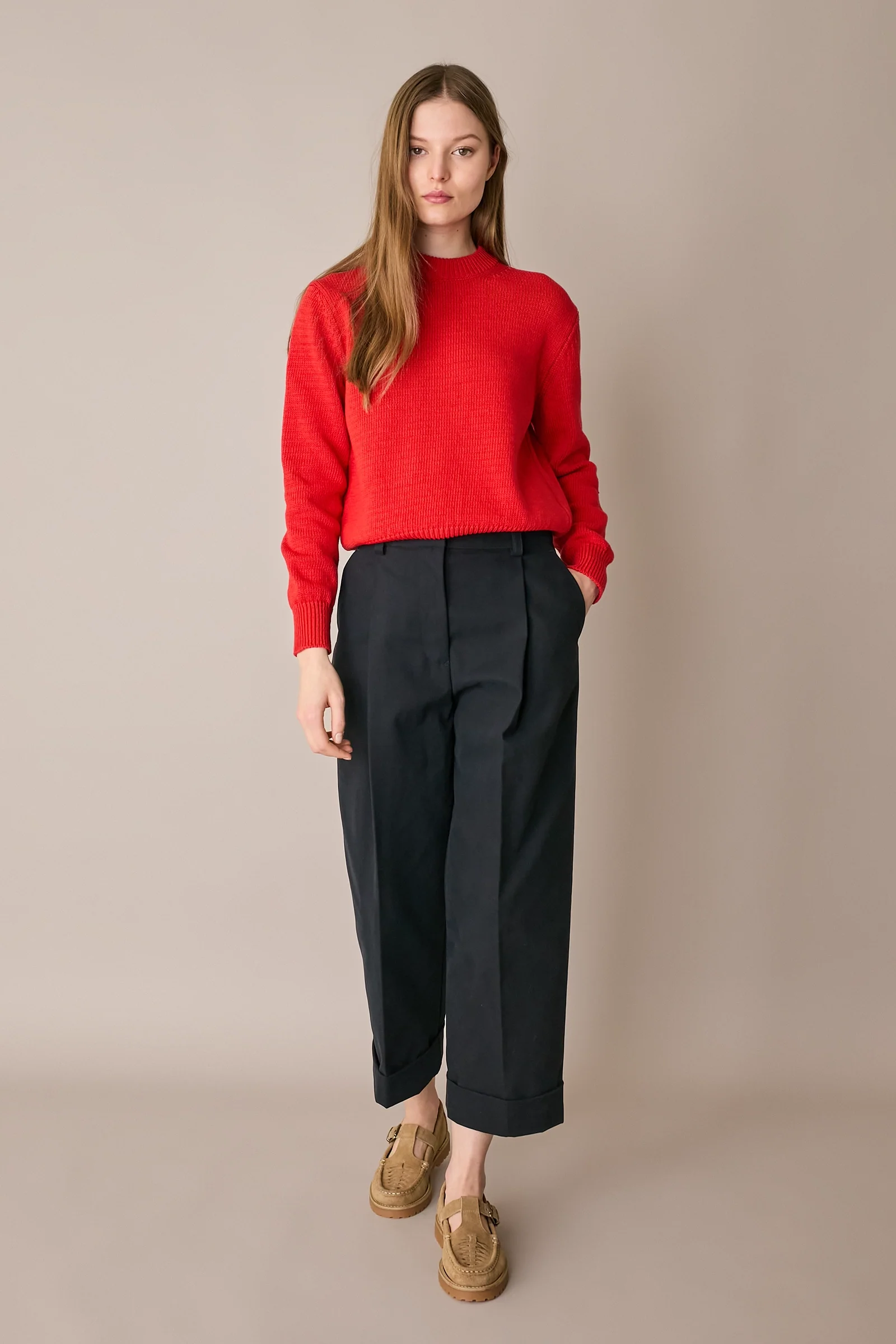 Maglia in cotone con collo spesso - Image 10