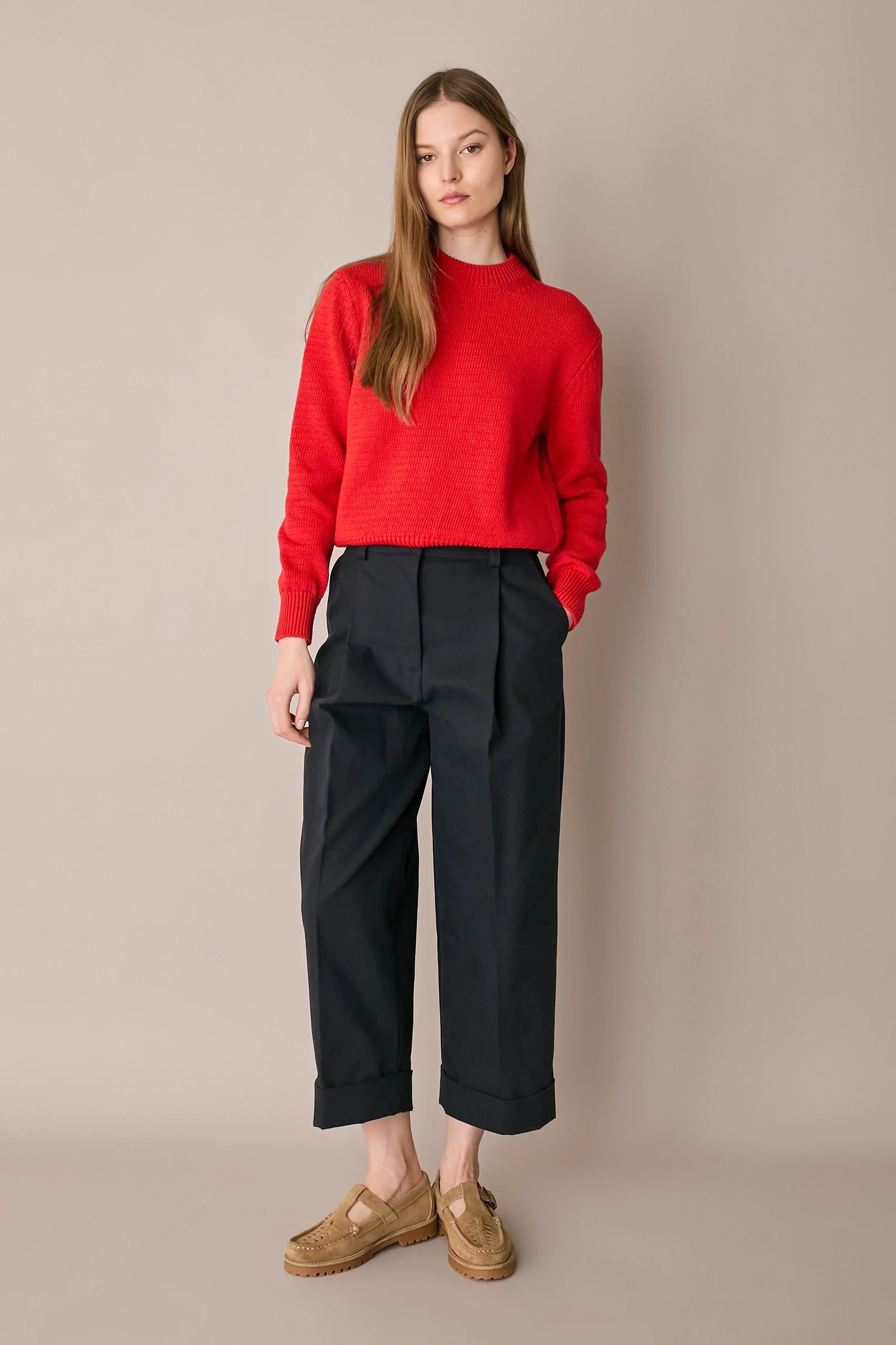 Maglia in cotone con collo spesso - Image 11