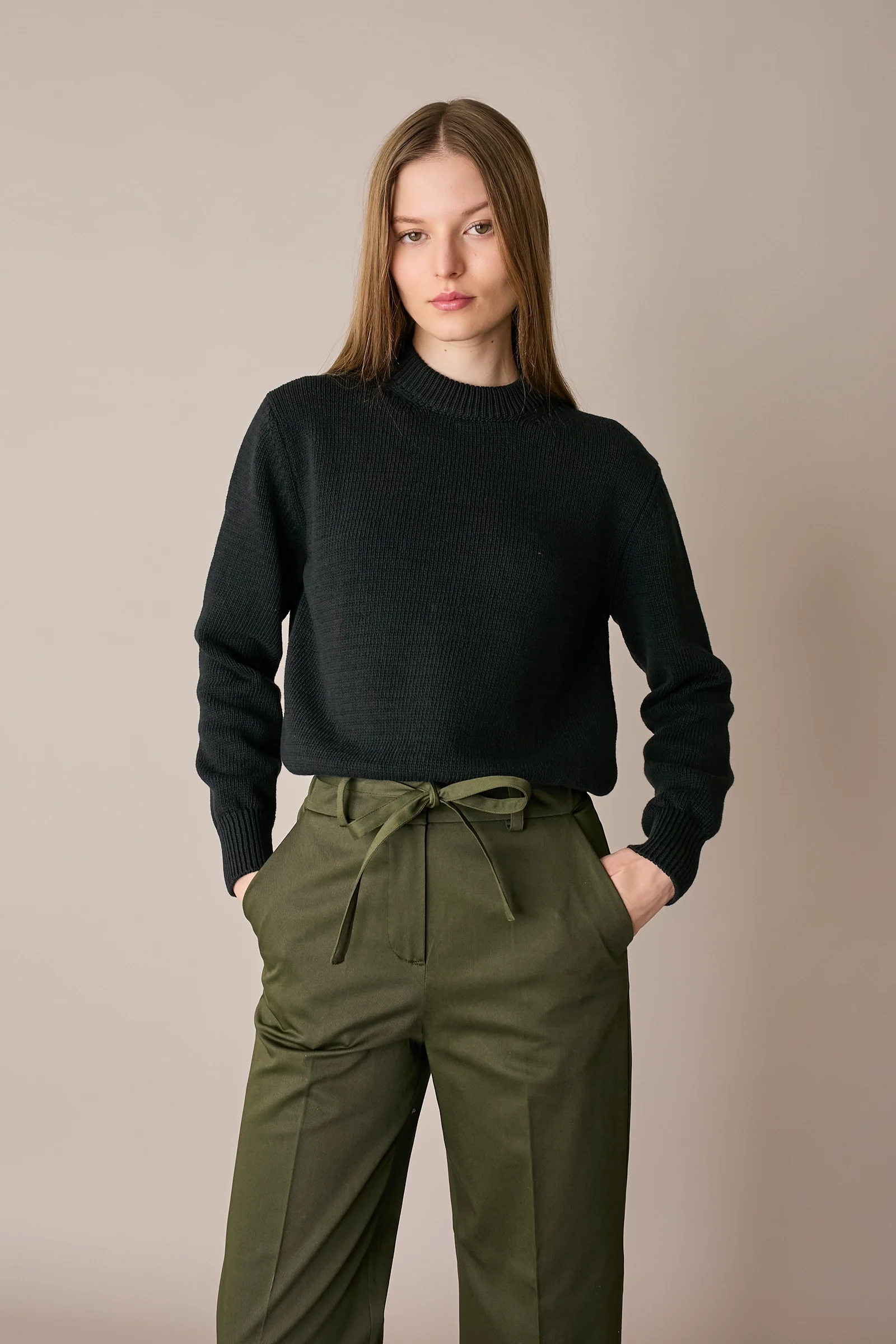Maglia in cotone con collo spesso - Image 13