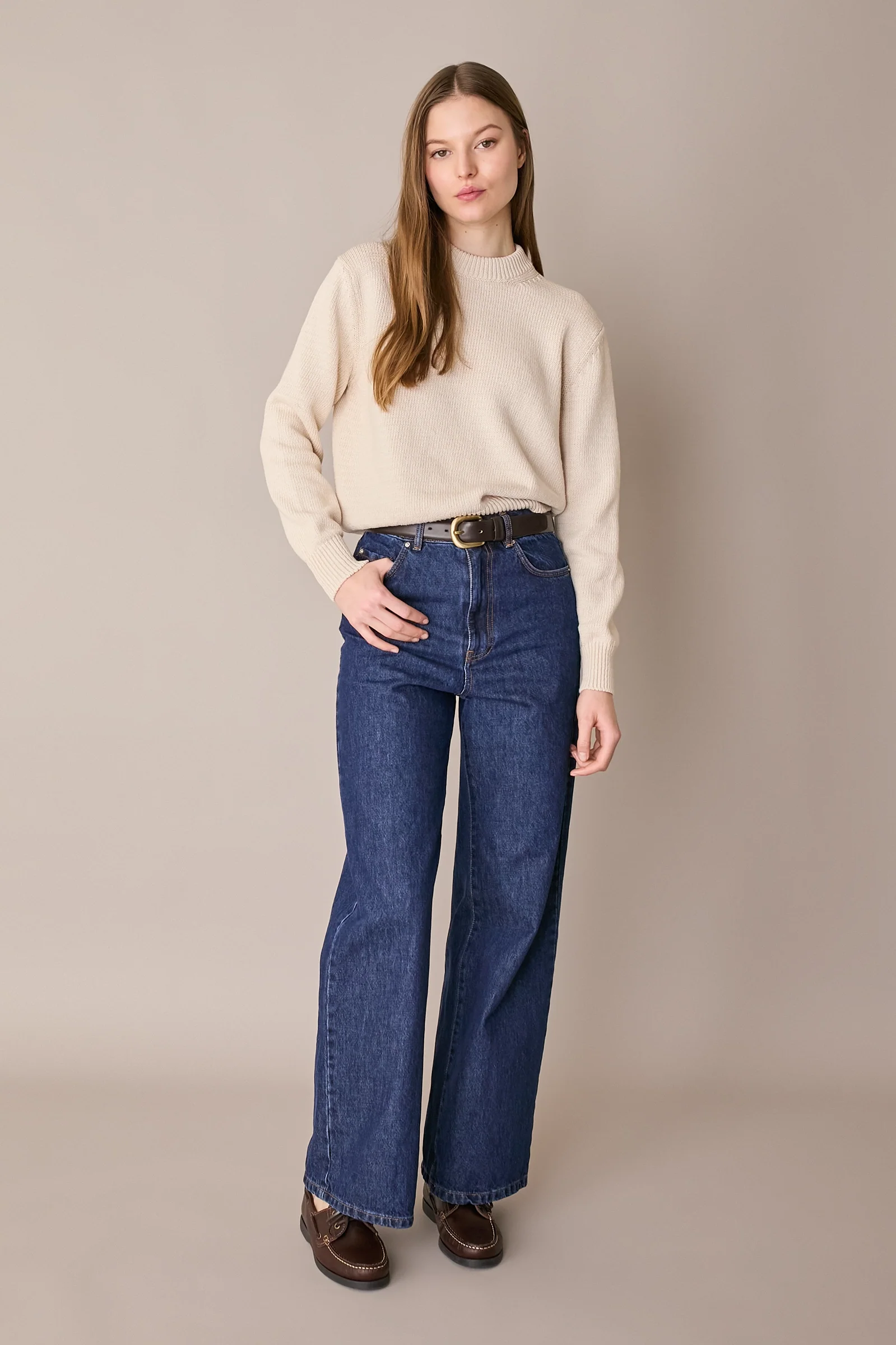 Maglia in cotone con collo spesso - Image 5