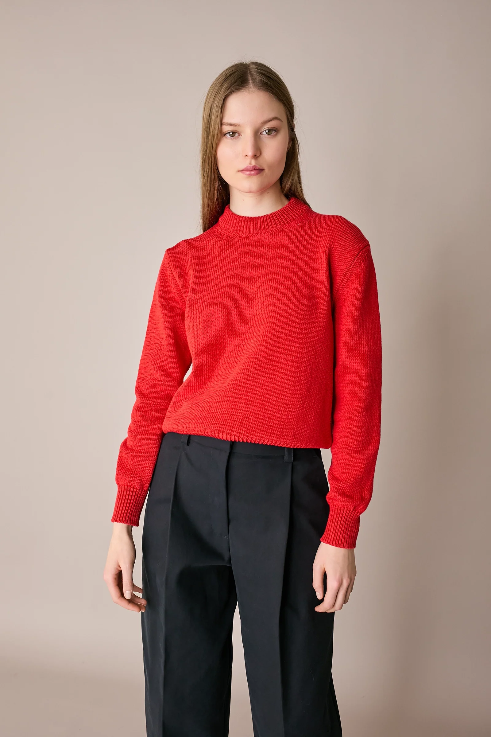 Maglia in cotone con collo spesso - Image 6