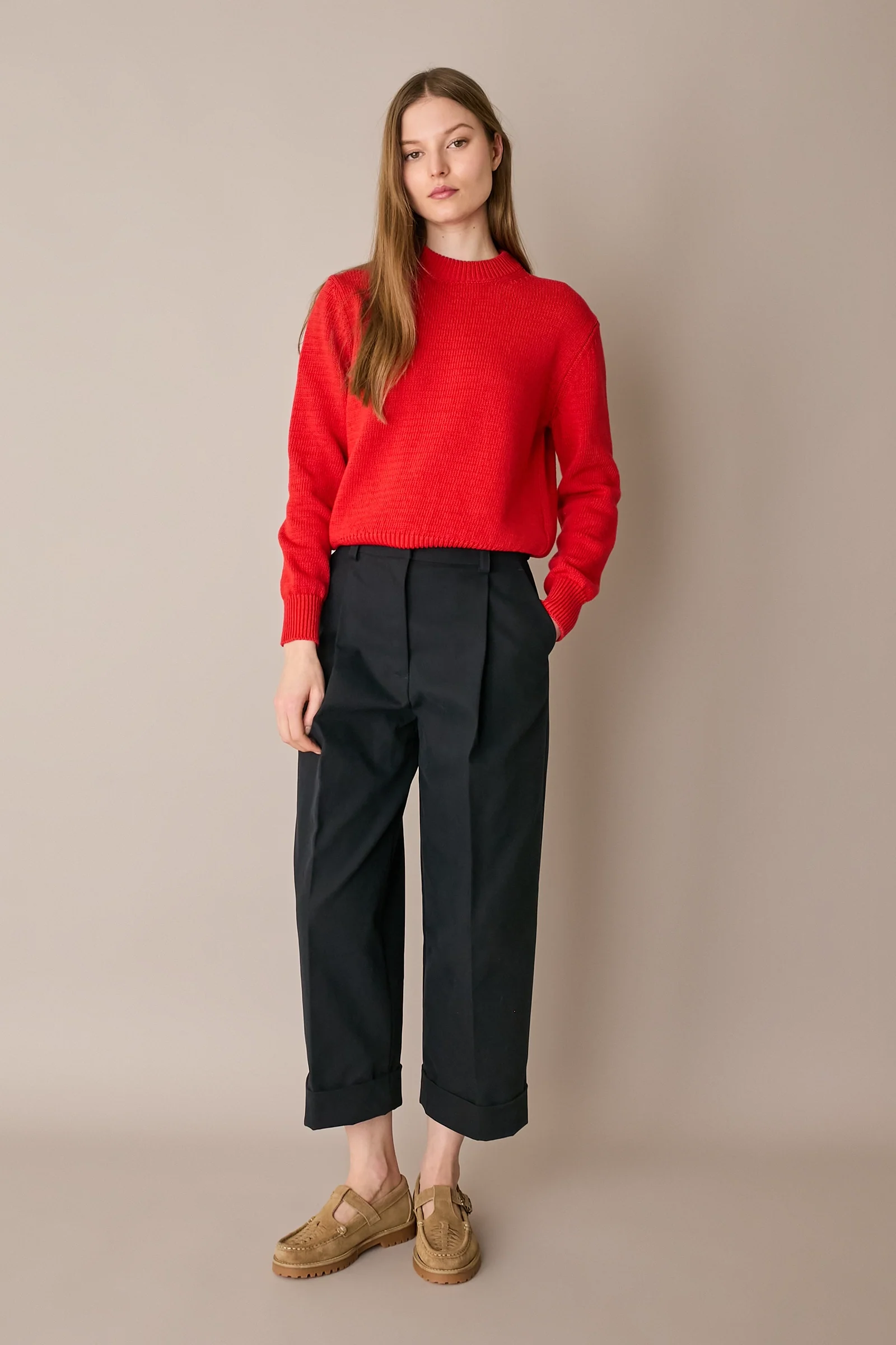 Maglia in cotone con collo spesso - Image 7