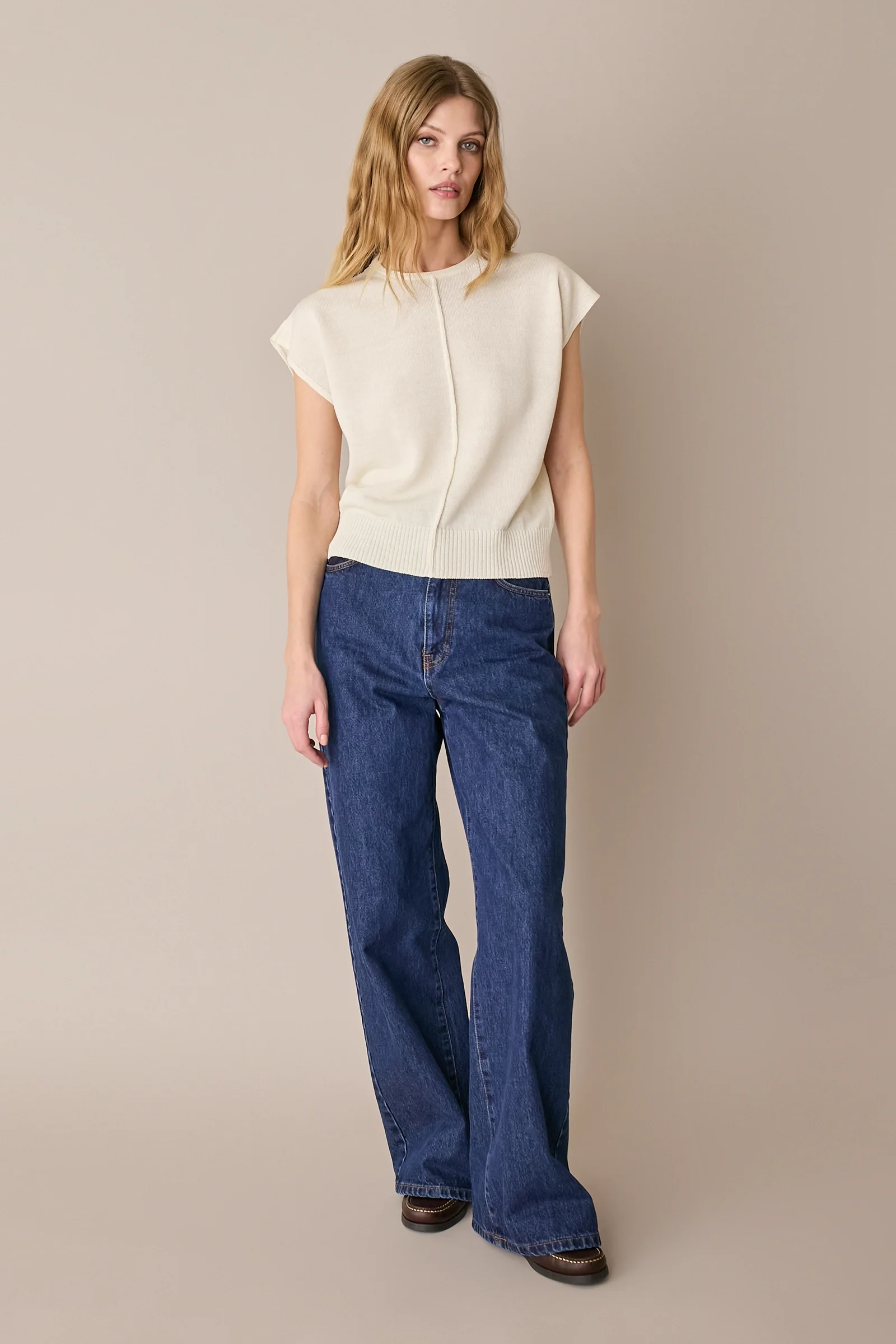 Maglia in lino e cotone con maniche kimono - Image 18
