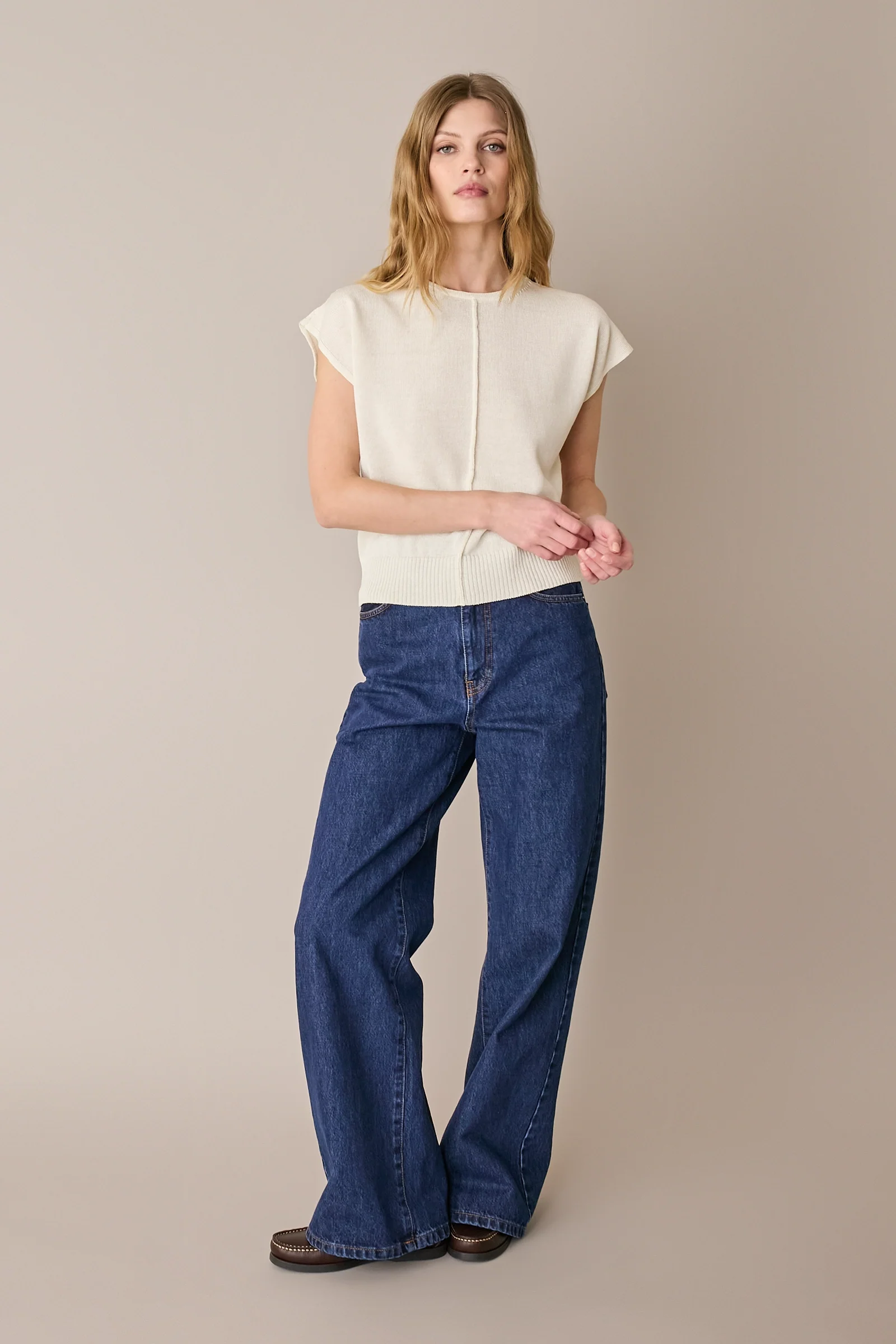 Maglia in lino e cotone con maniche kimono - Image 19