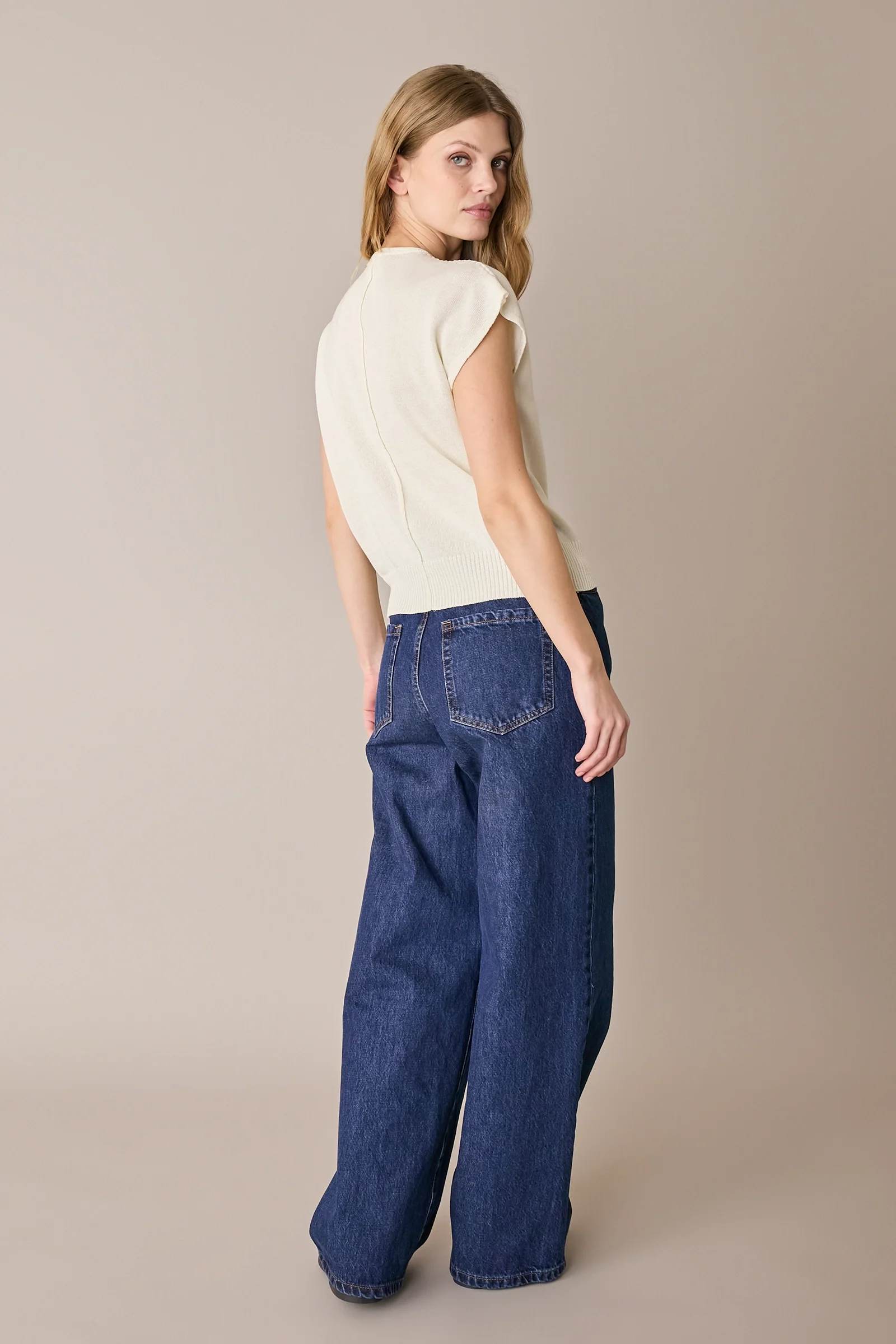 Maglia in lino e cotone con maniche kimono - Image 21