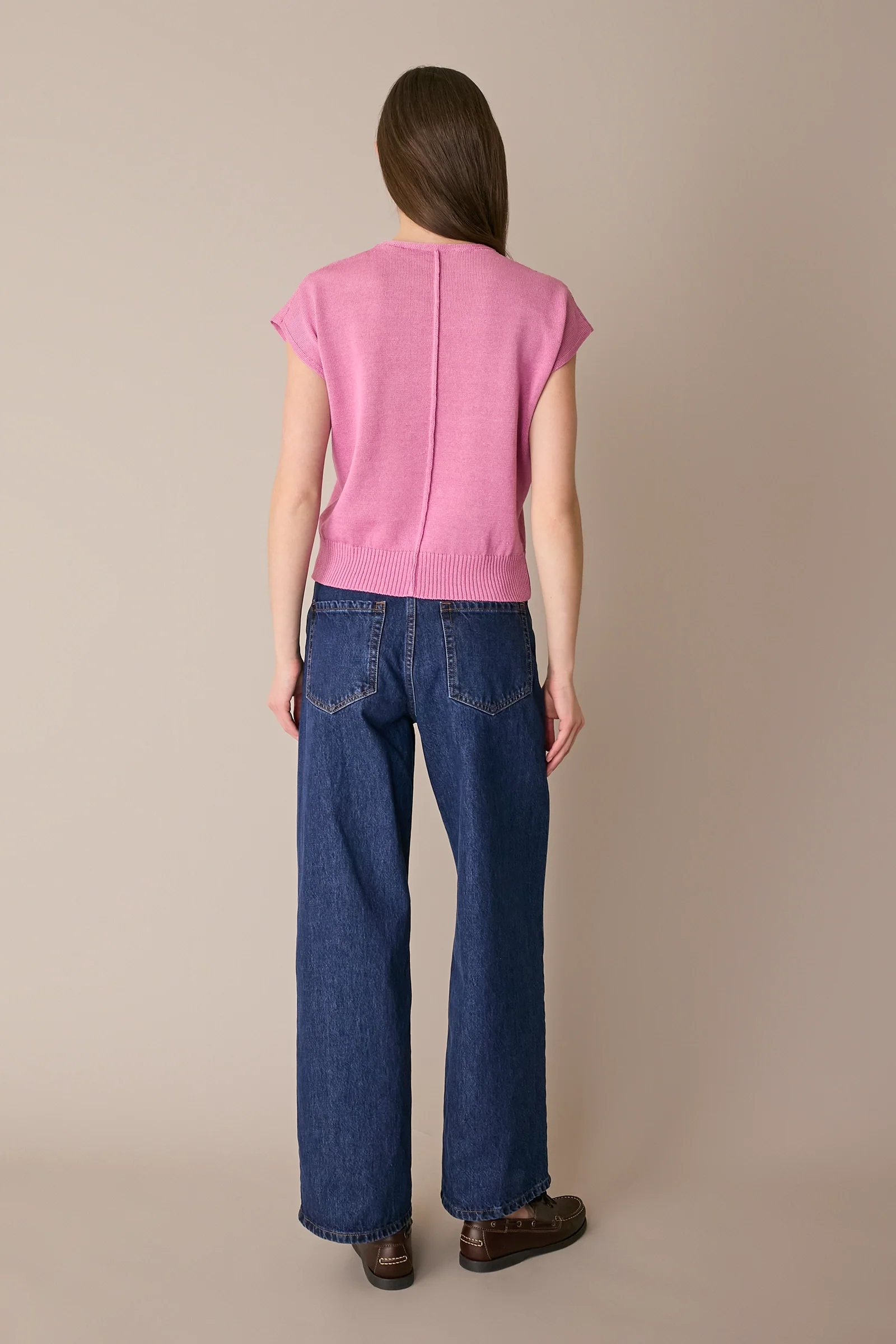 Maglia in lino e cotone con maniche kimono - Image 5