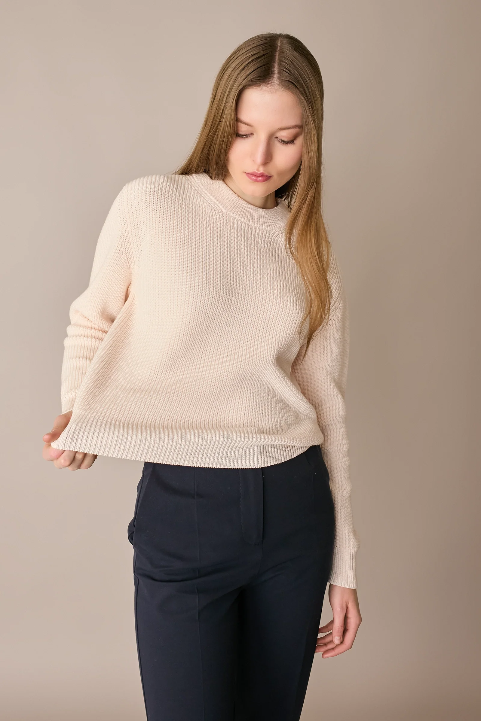 Maglia punto pannocchia con collo spesso - Image 11