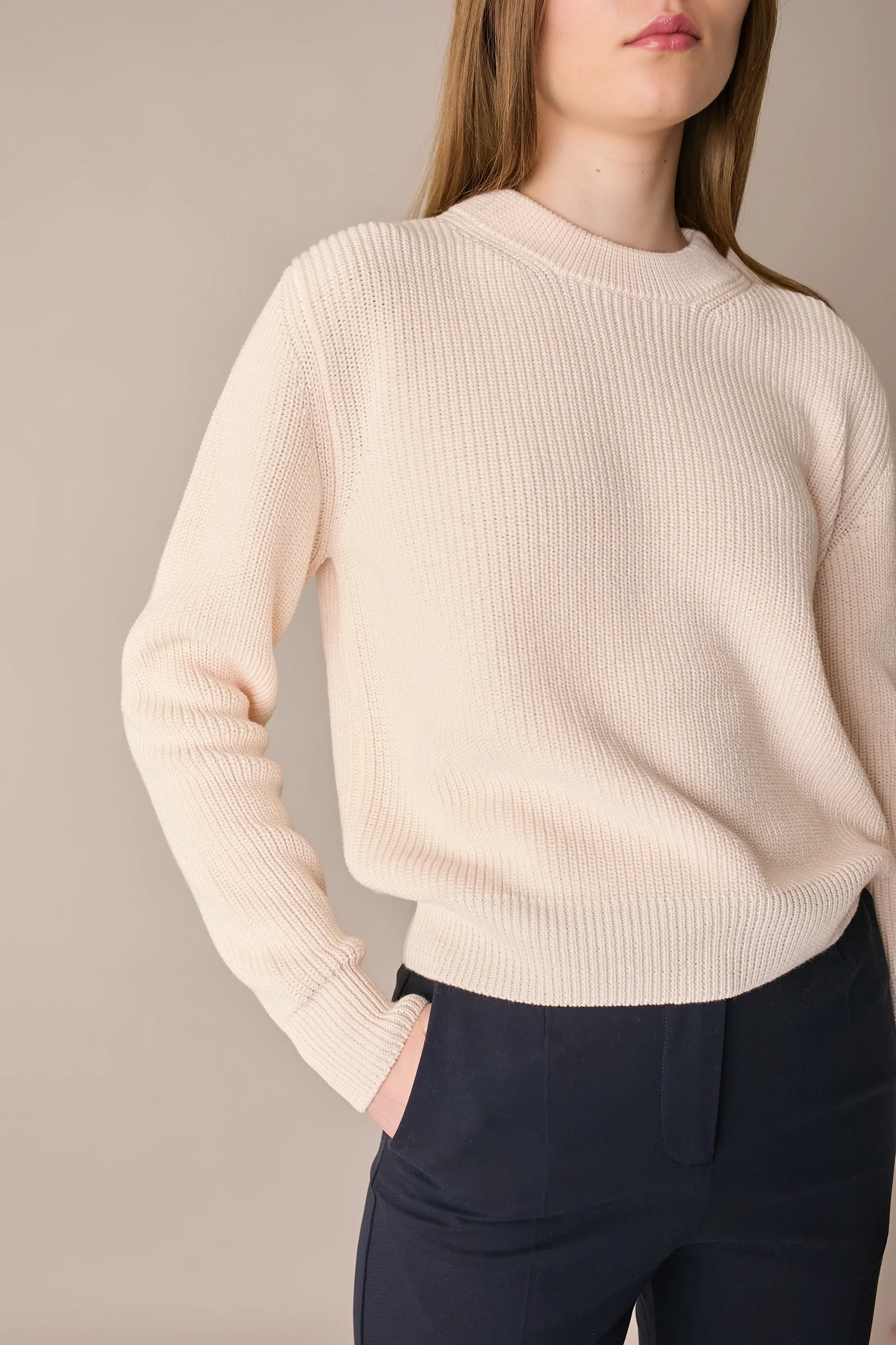Maglia punto pannocchia con collo spesso - Image 13