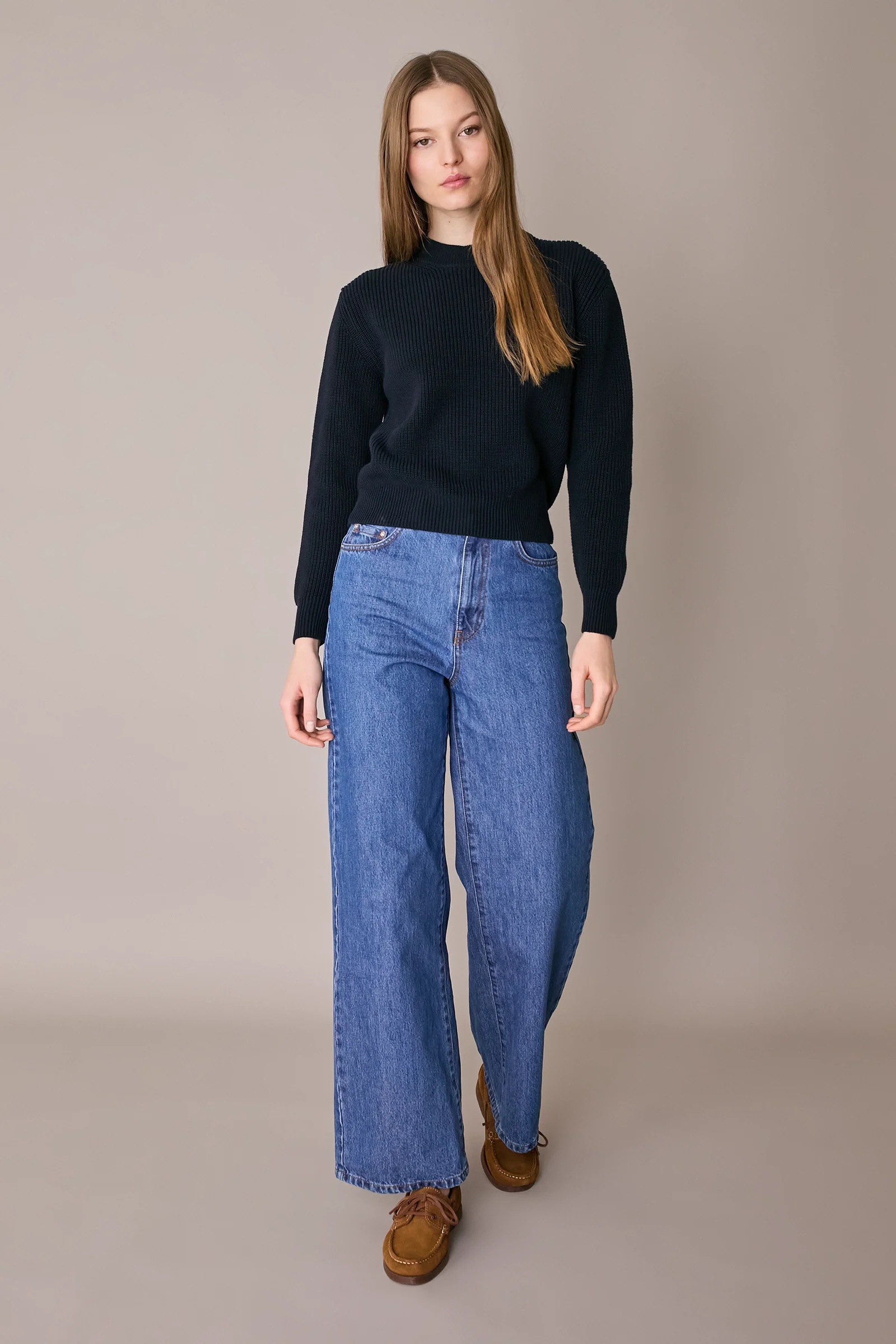 Maglia punto pannocchia con collo spesso - Image 5