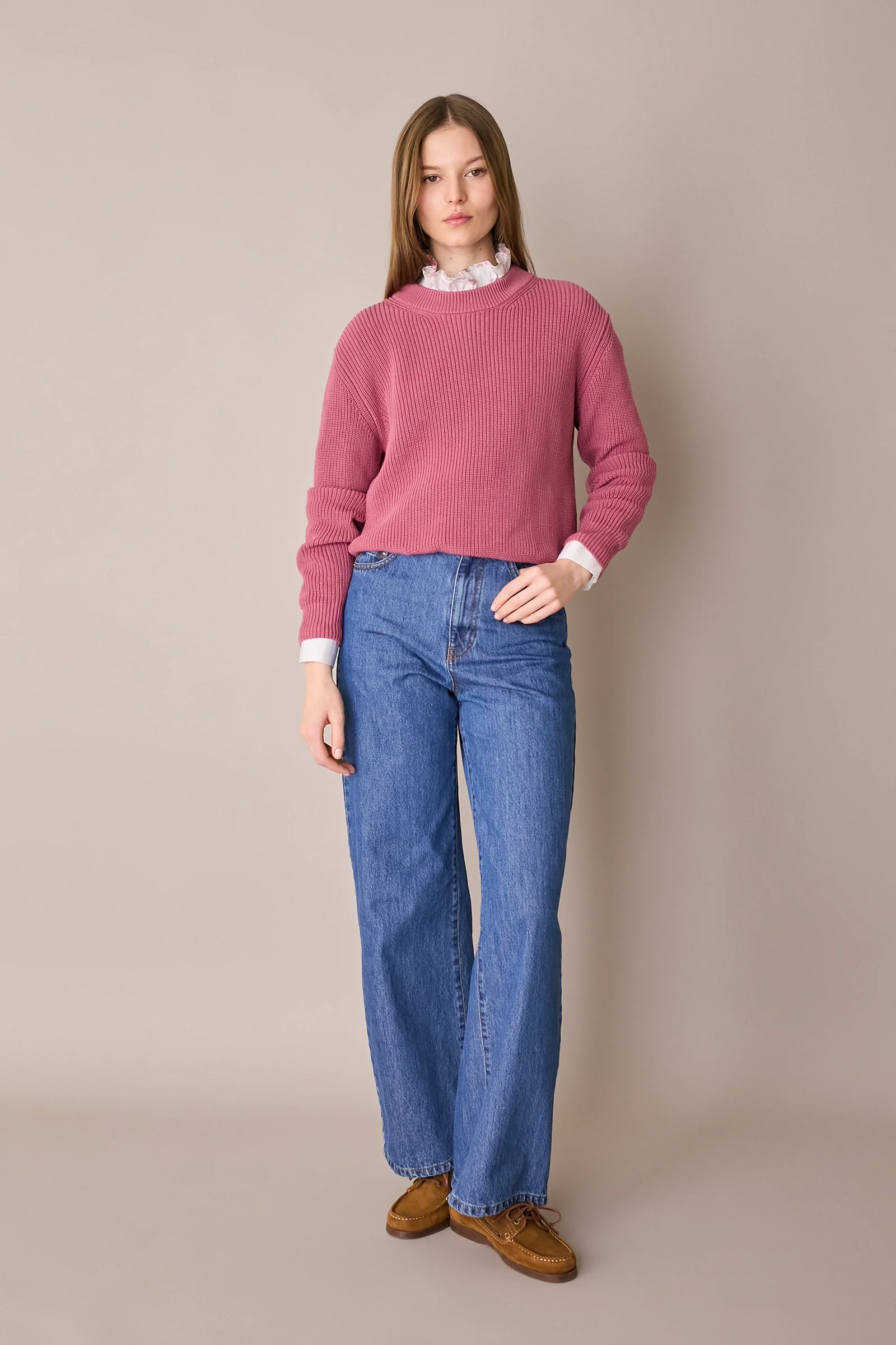 Maglia punto pannocchia con collo spesso - Image 8