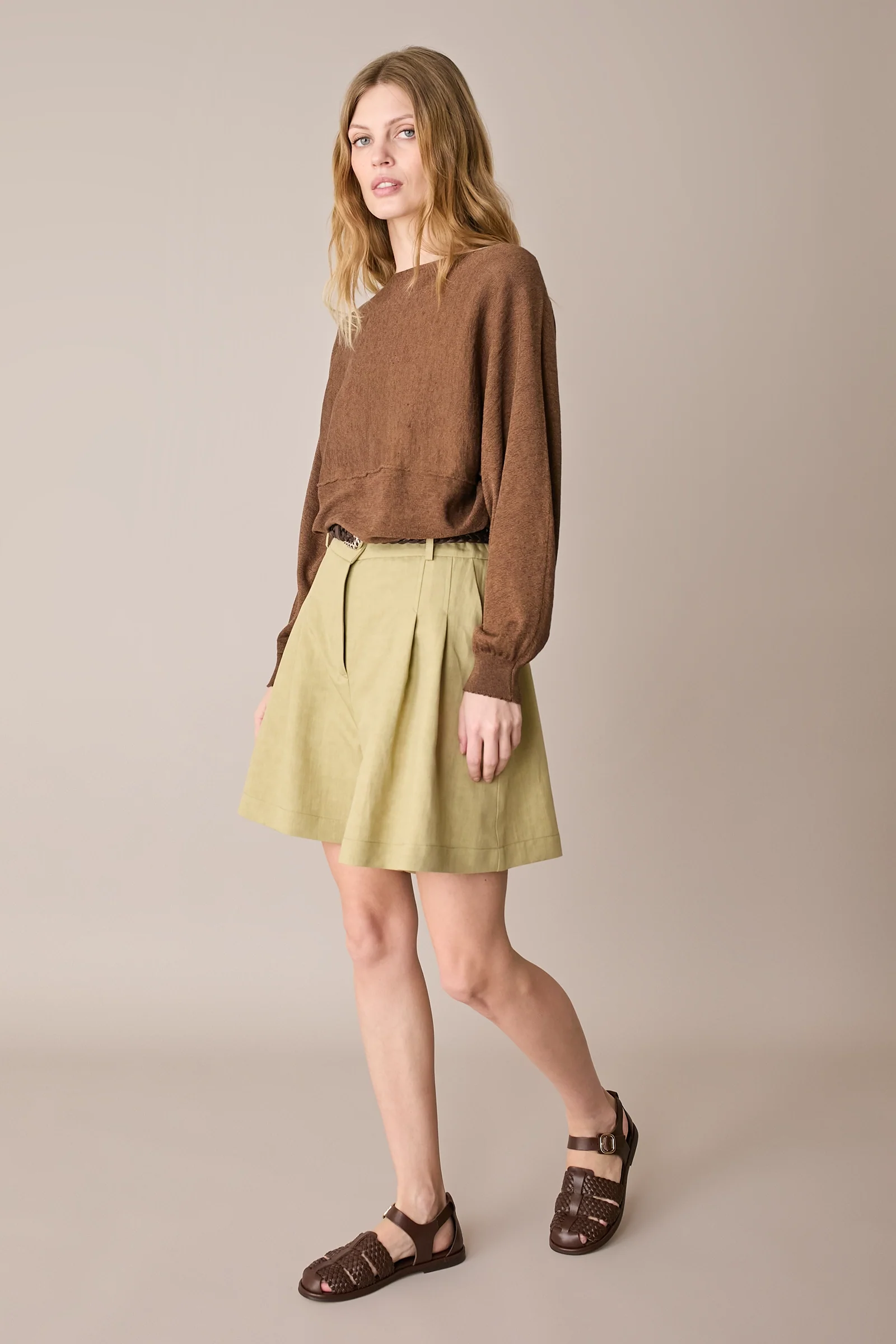 Maglia relaxed in lino e cotone - Image 13