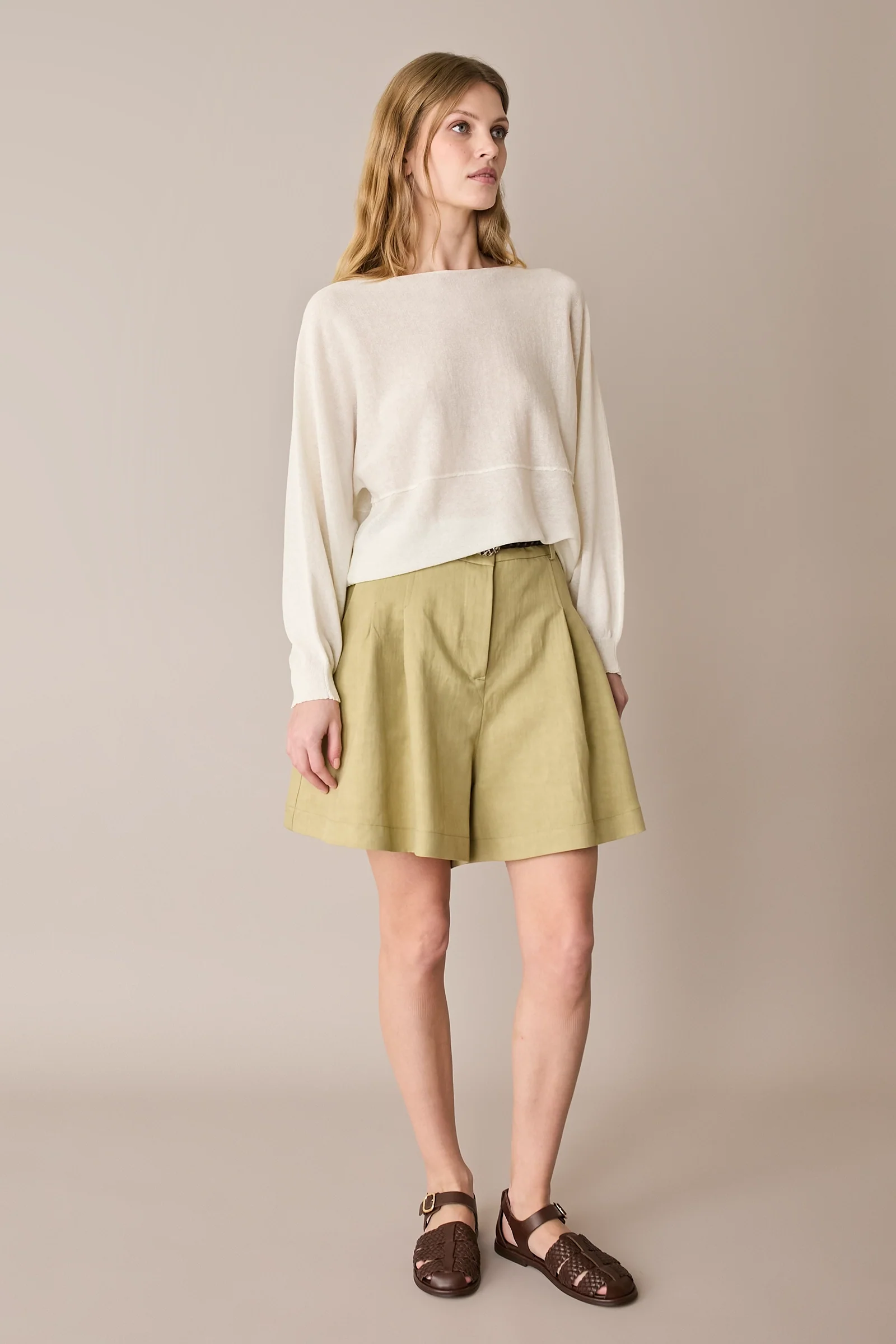 Maglia relaxed in lino e cotone - Image 3