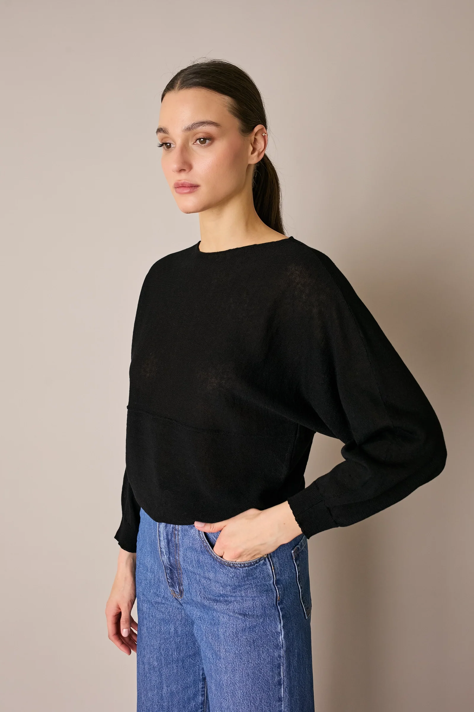 Maglia relaxed in lino e cotone - Image 6