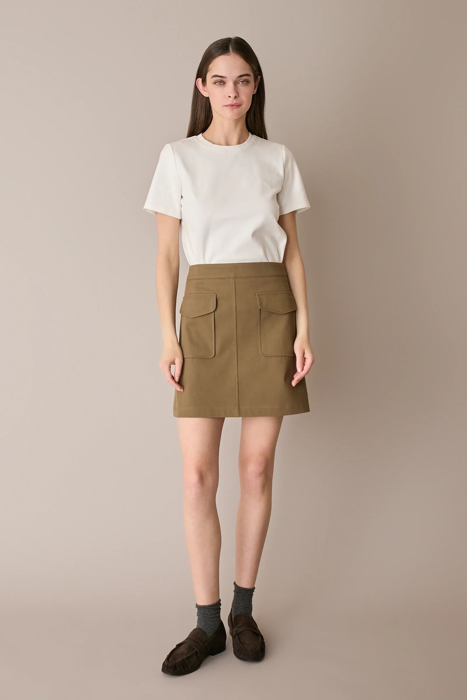 Minigonna con tasche applicate - Image 3