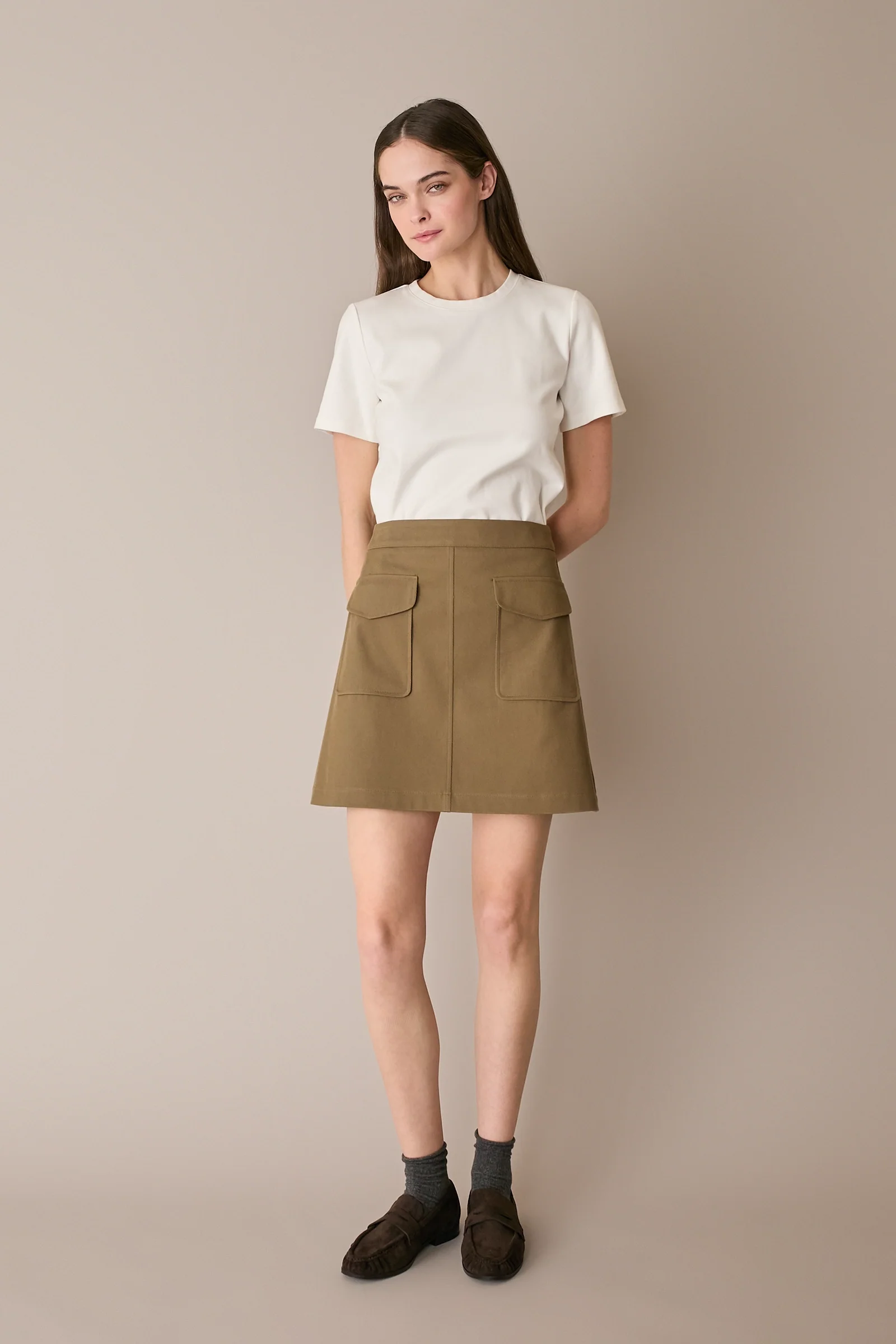Minigonna con tasche applicate - Image 4