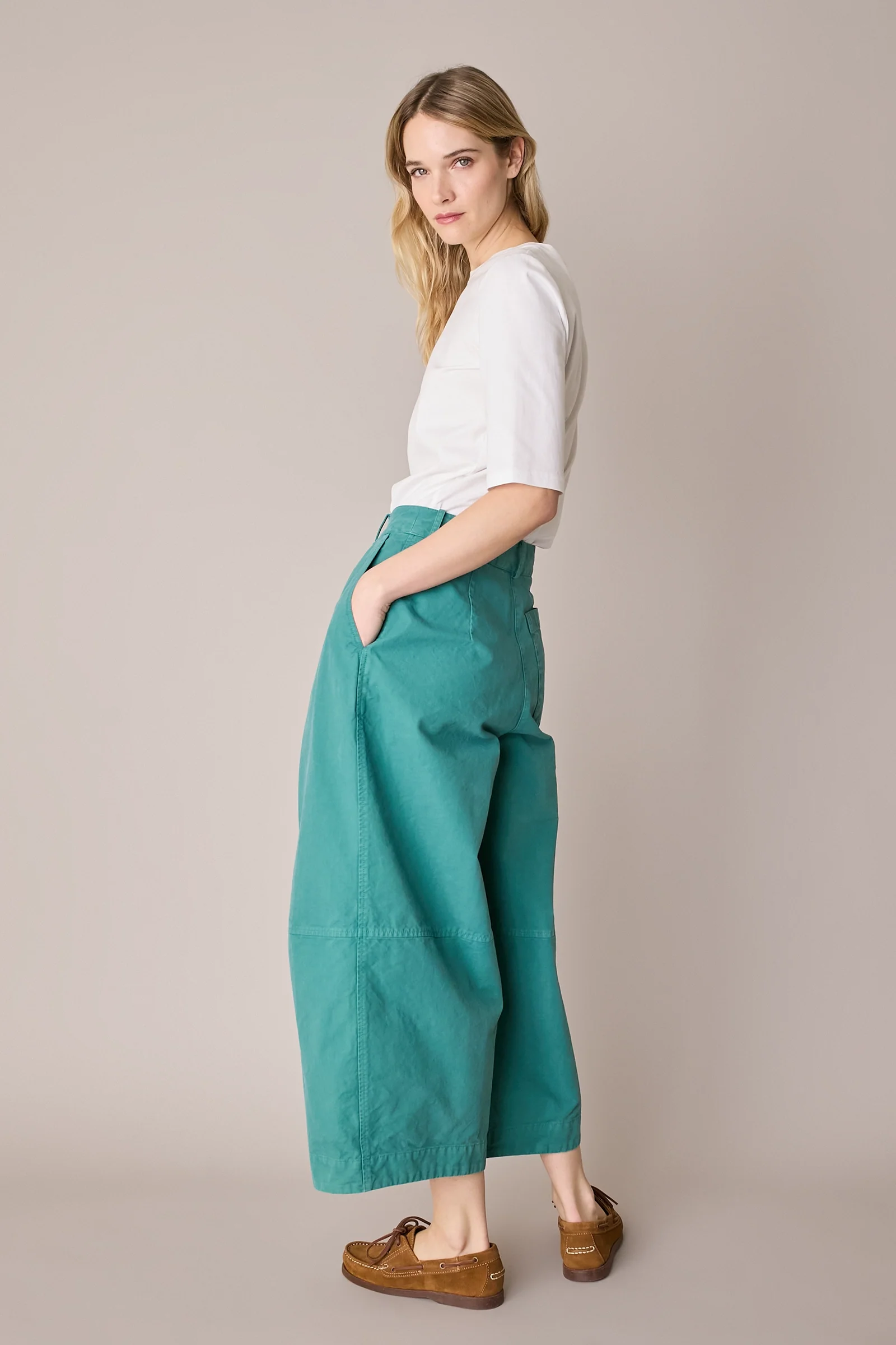 Pantaloni ampi in cotone - Image 21