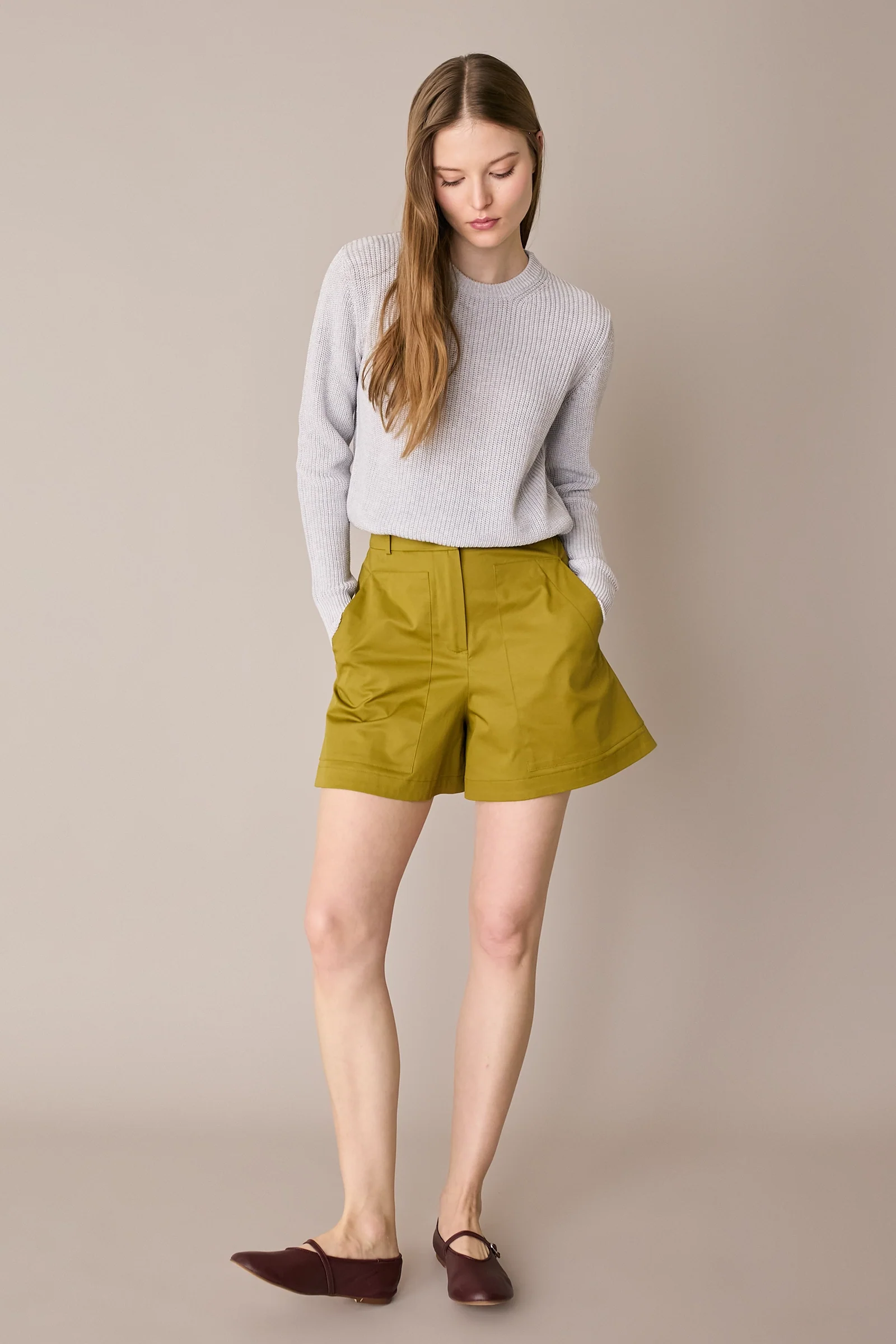Pantaloni corti in cotone stretch - Image 11